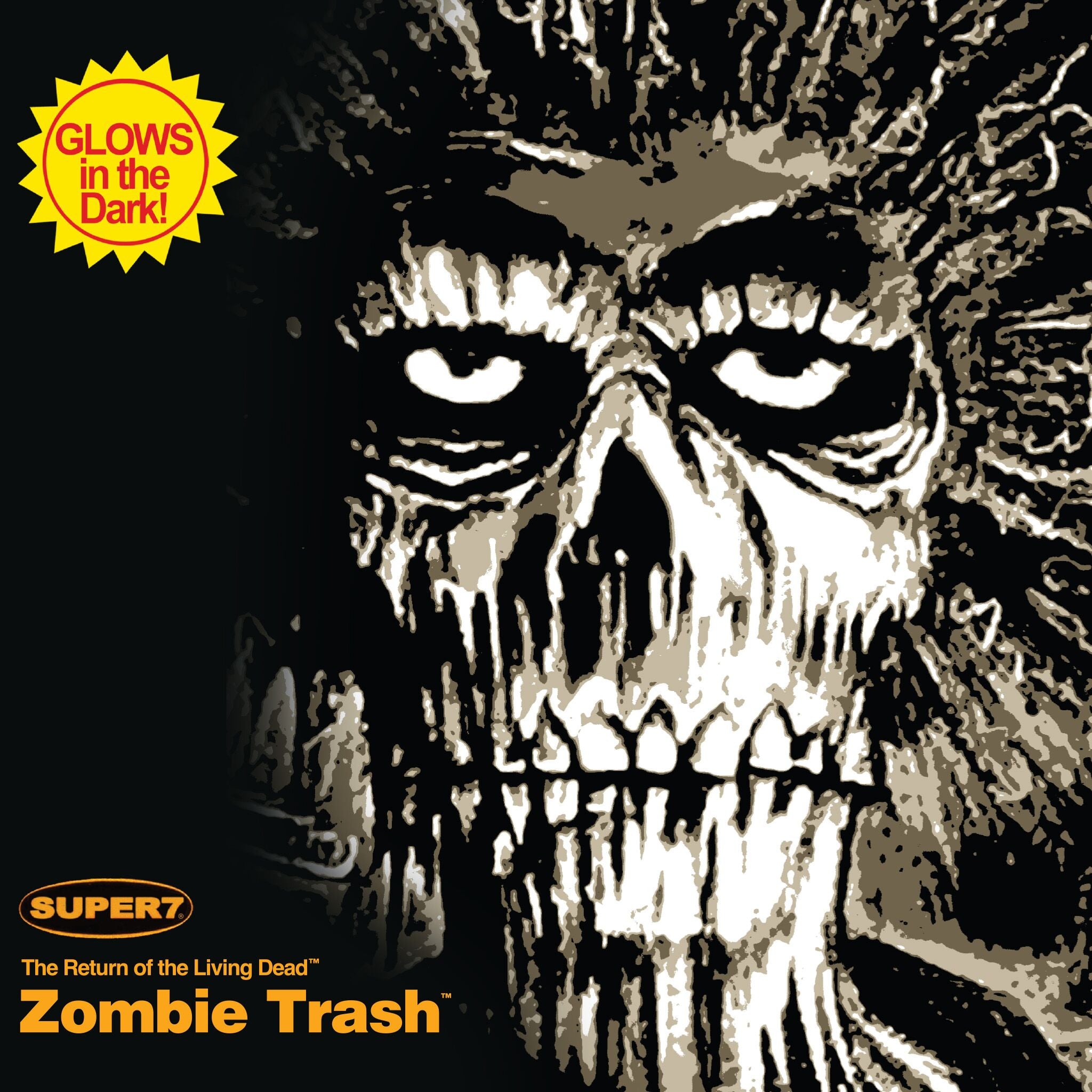 Super7 ReAction Zombie Trash figurina fosforescenta 9,5 cm