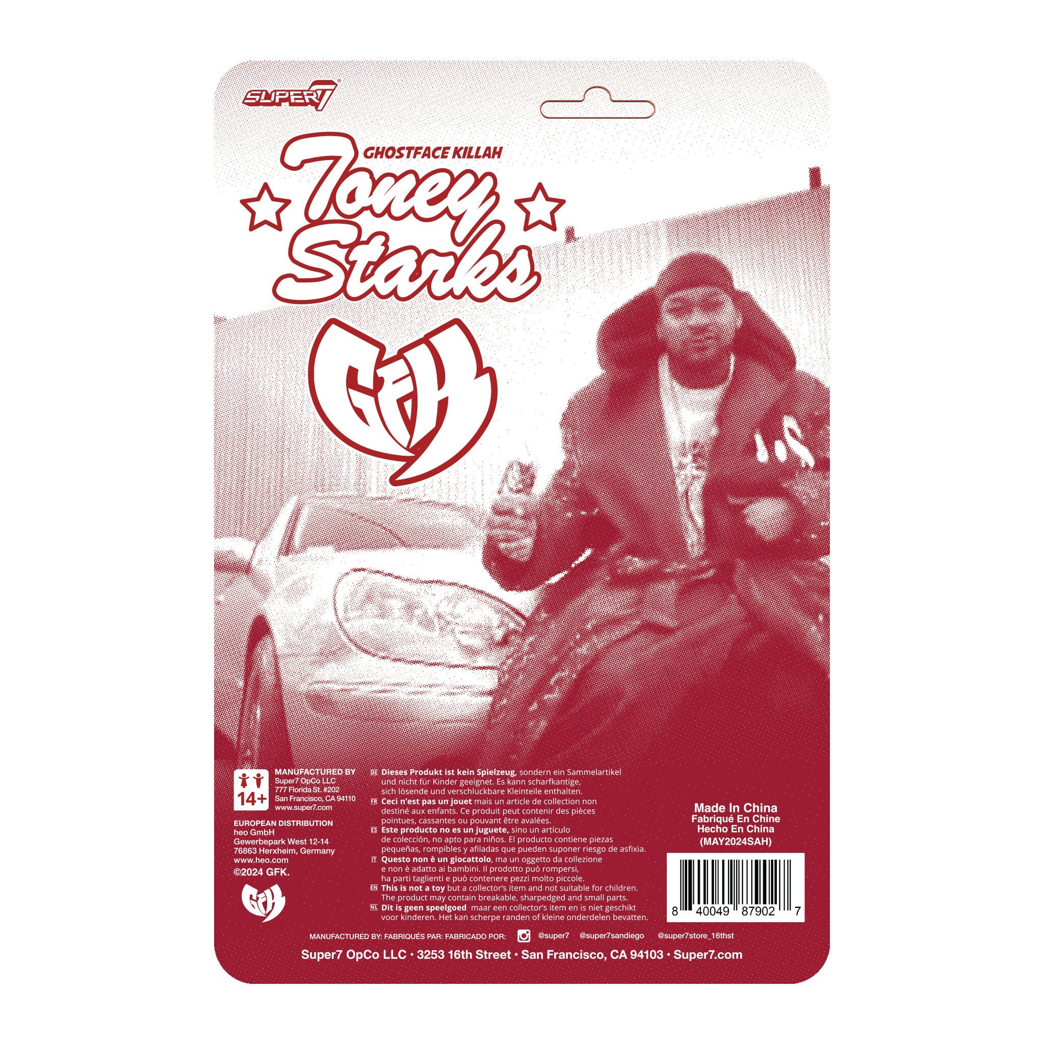 Super7 ReAction Ghostface Killah Toney Starks figurina