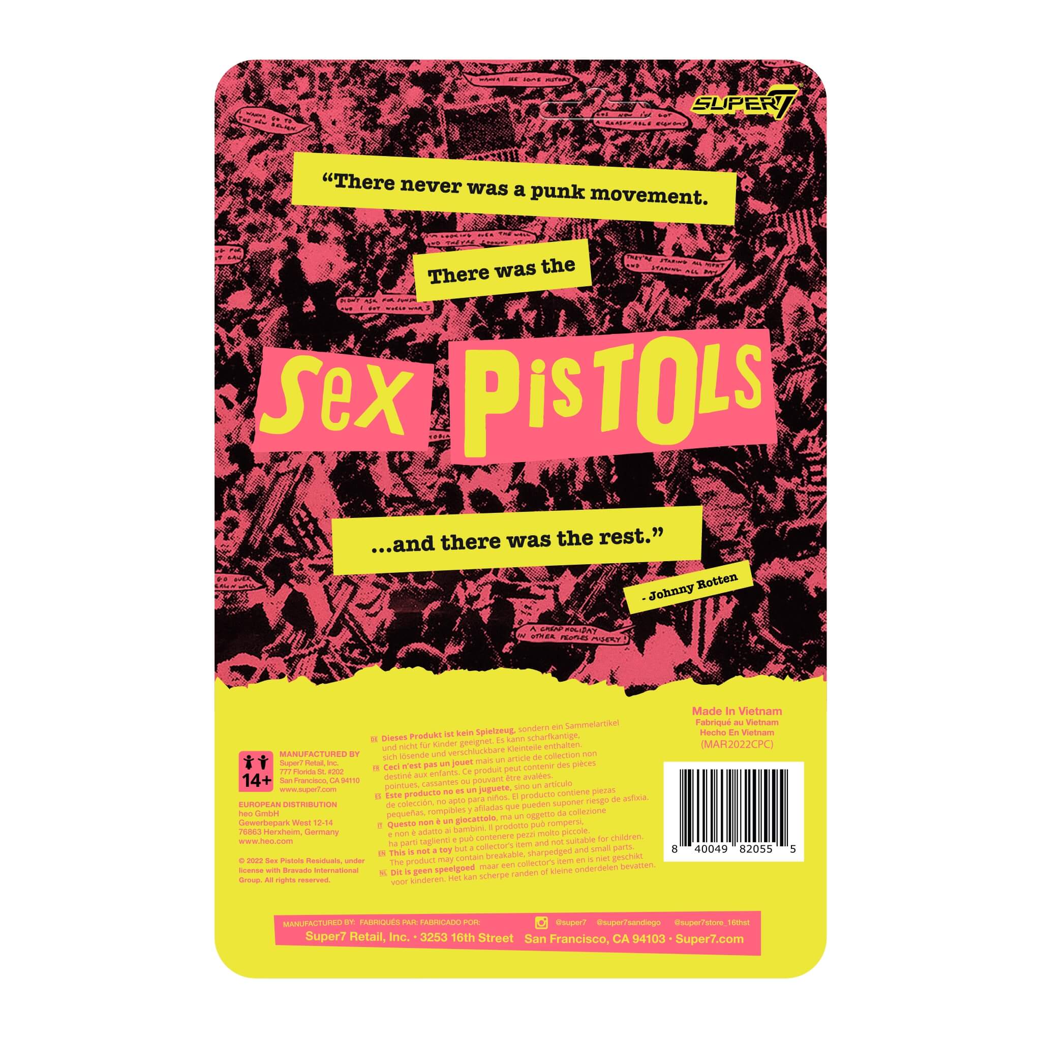 Super7 ReAction Sex Pistols Sid Vicious figurina 9,5 cm