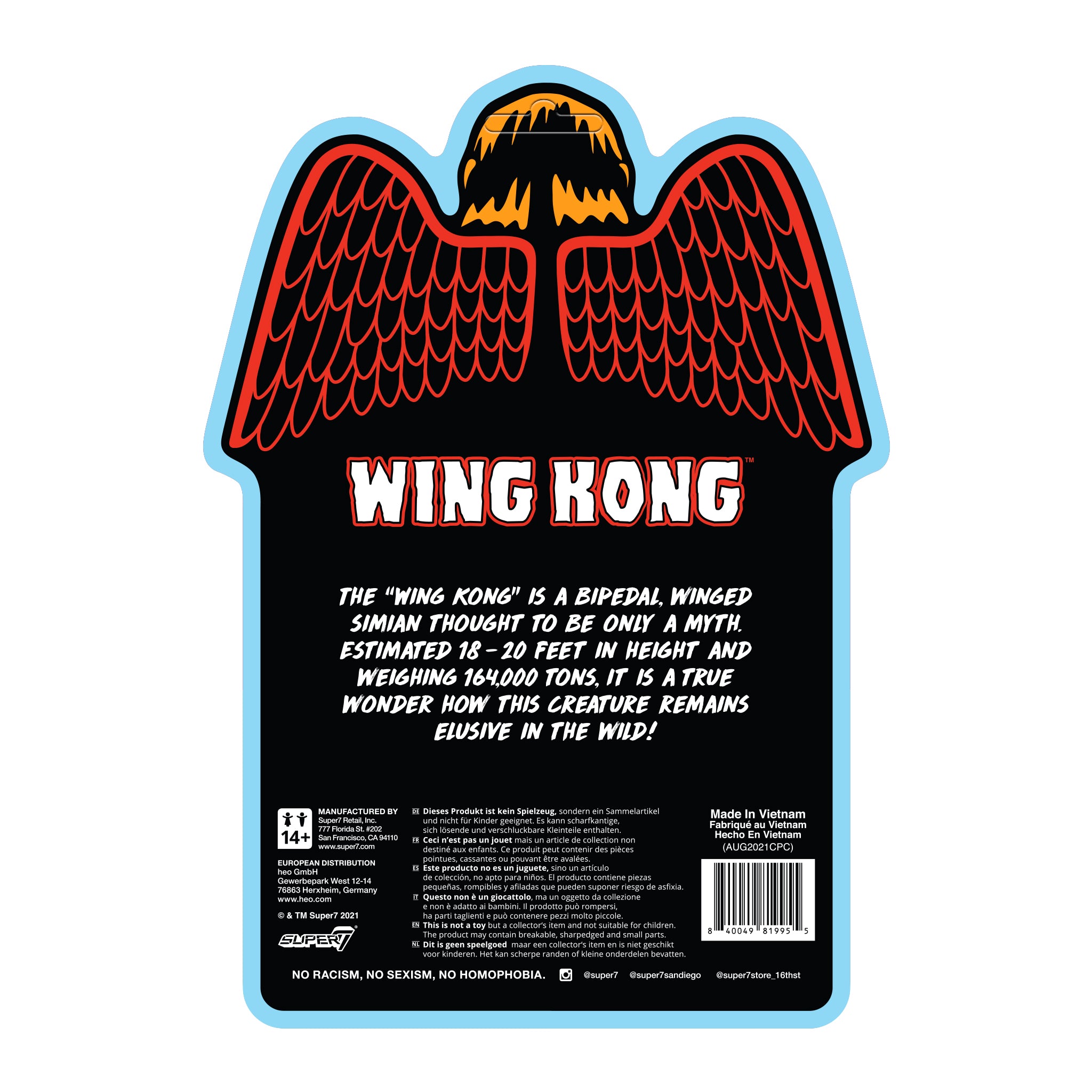 Super7 ReAction Wing Kong figurina monstru 9,5 cm