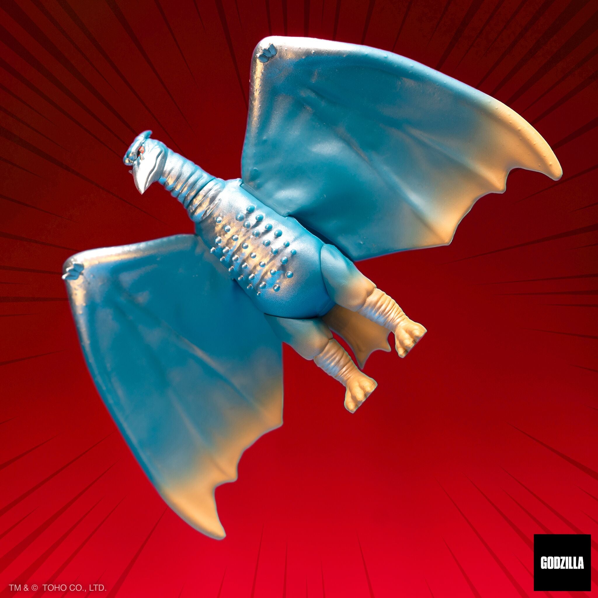 Super7 Toho ReAction Rodan figurina albastru argintiu
