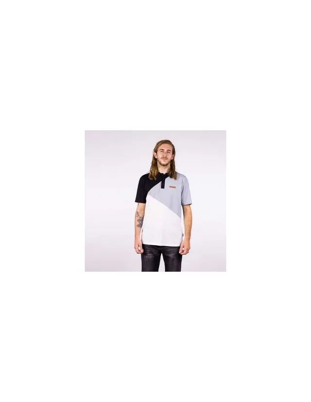 Hydroponic Belmont tricou polo black grey white
