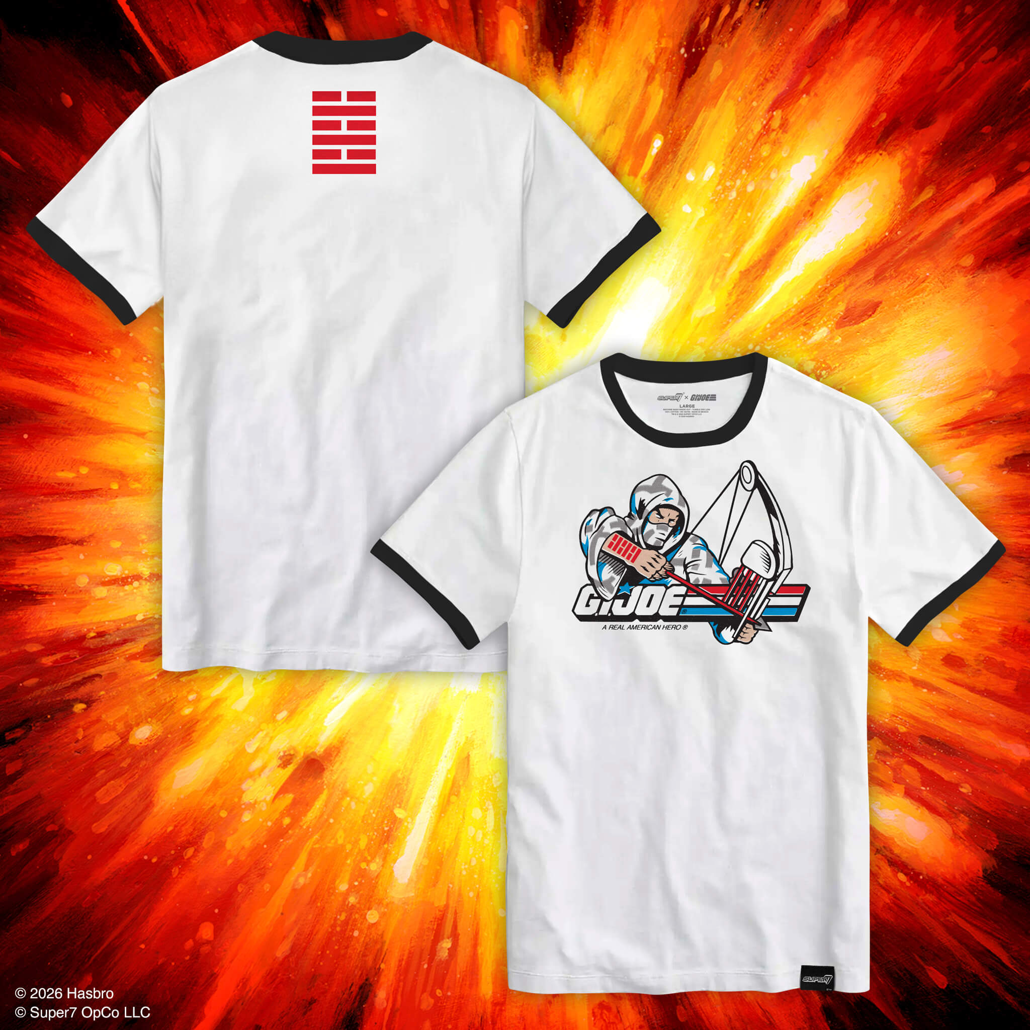 Super7 G.I. Joe Storm Shadow Ringer tricou bumbac negru