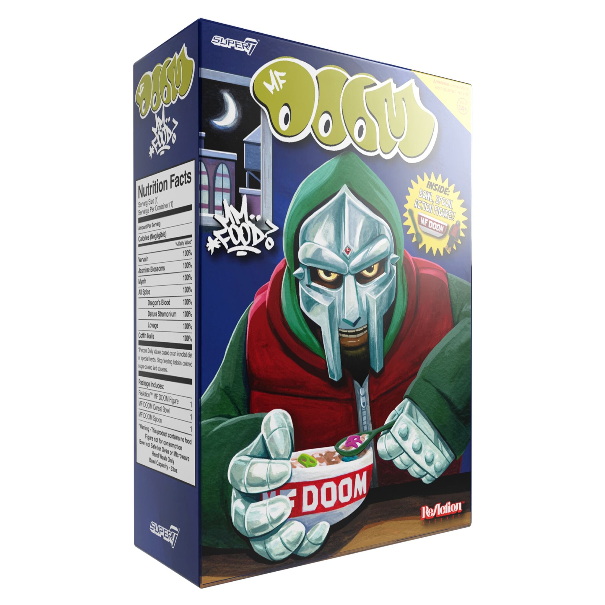 Super7 ReAction MF DOOM Mm Food figurina bol cereale