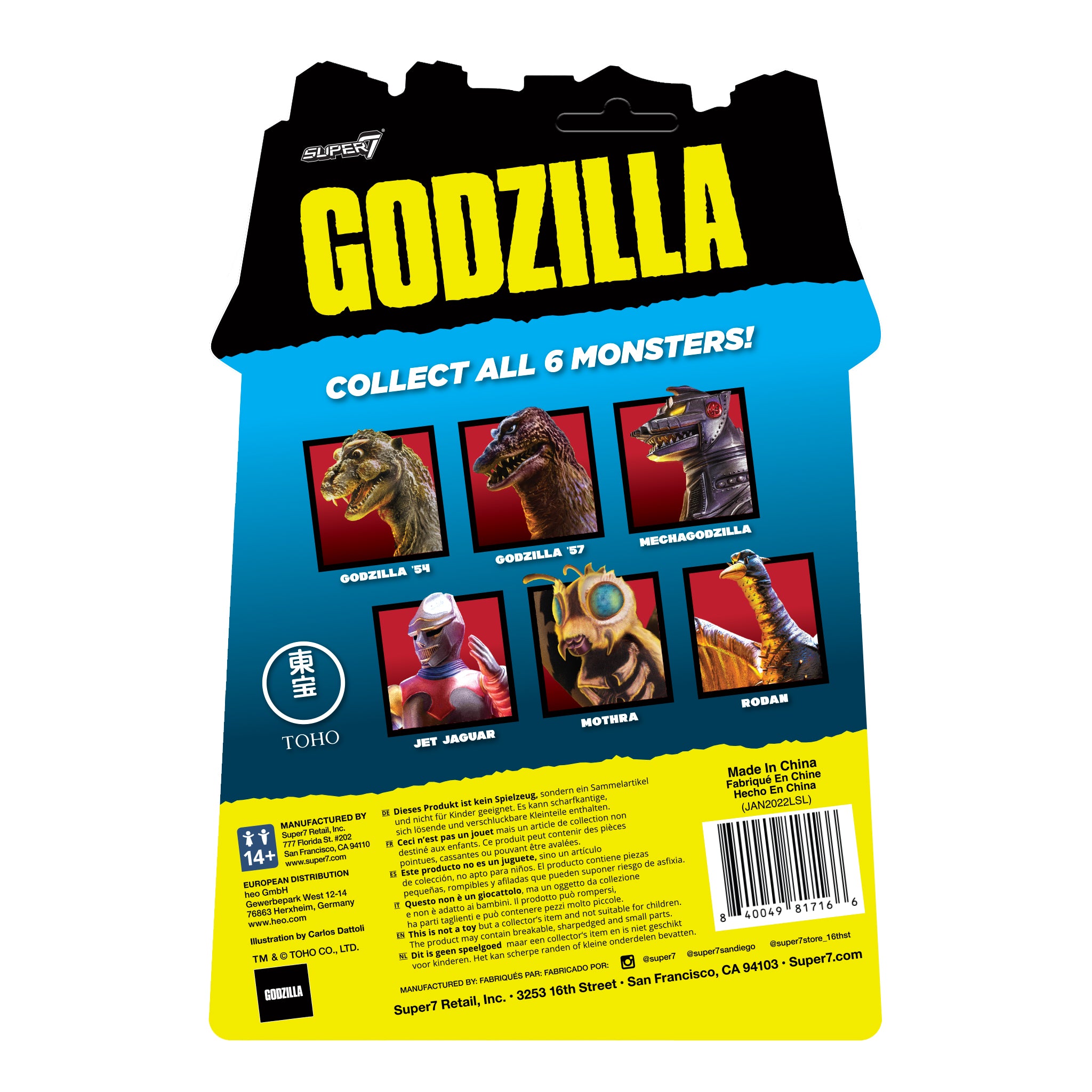 Super7 Toho Godzilla 57 figurina gri 10 cm