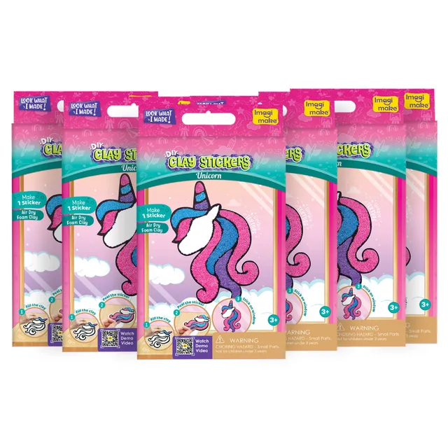 Imagimake Clay Stickers Unicorn stickere 6 pachete