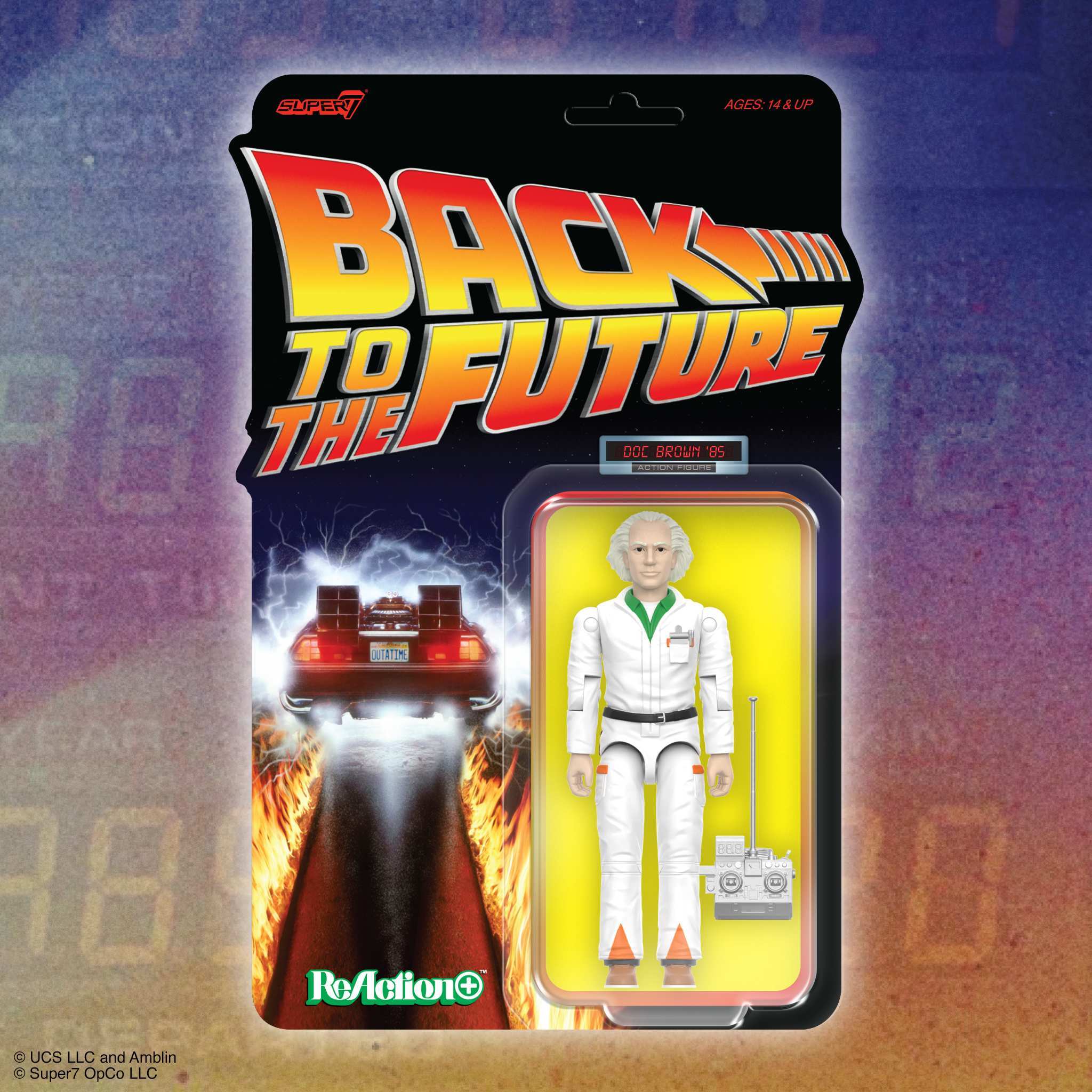 Super7 ReAction+ Doc Brown 85 figurina costum radiatii
