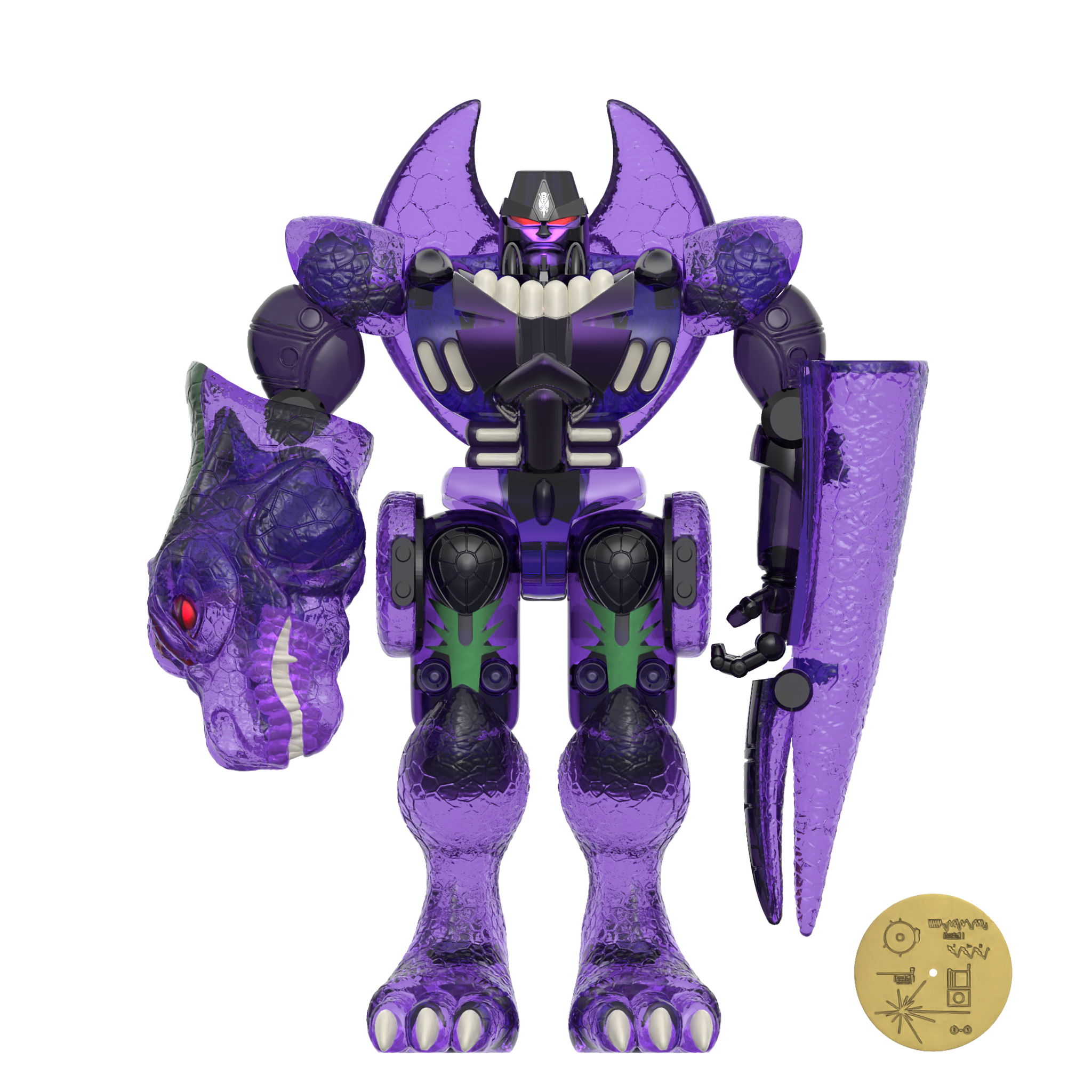 Super7 Beast Wars Megatron clear ReAction figurină translucidă