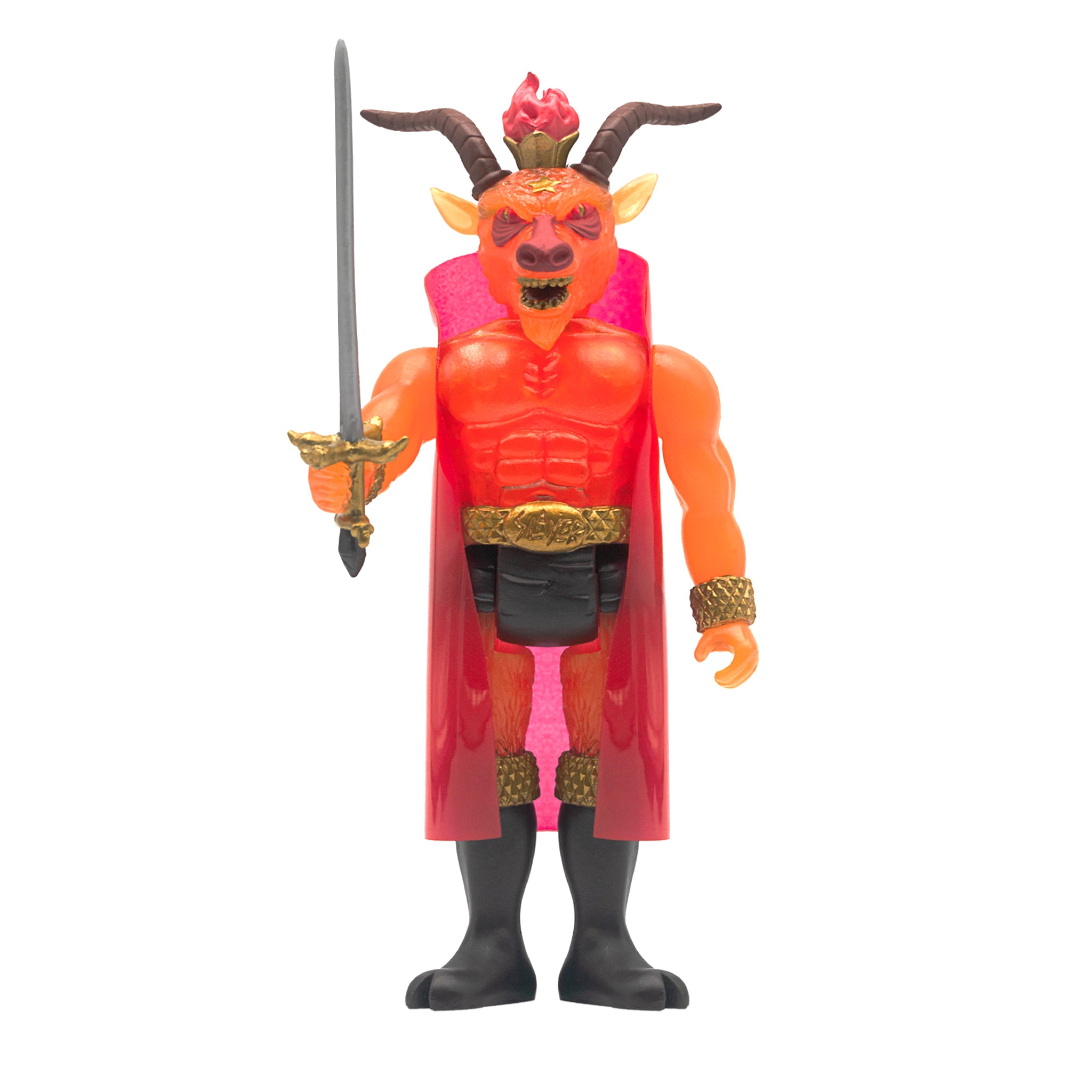 Super7 ReAction Slayer Minotaur Born of Fire figurină portocalie