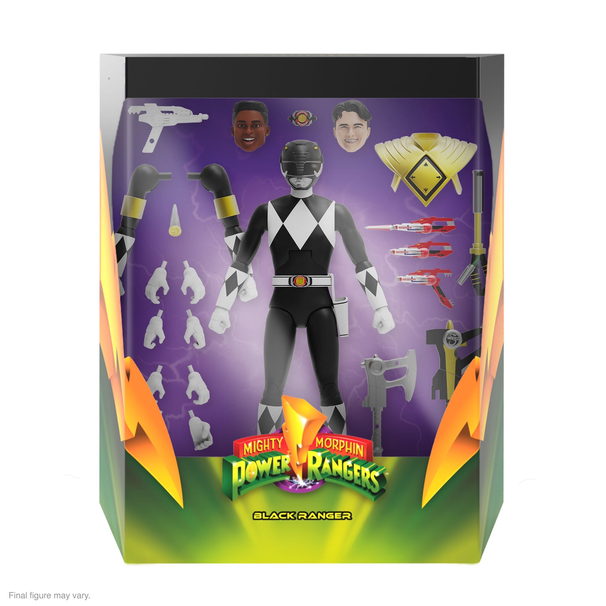Super7 Ultimates Mighty Morphin Black Ranger figurina 18 cm