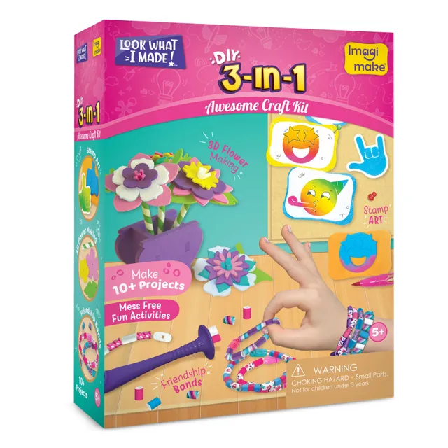 Imagimake Awesome Craft 3in1 set creatie stampile flori