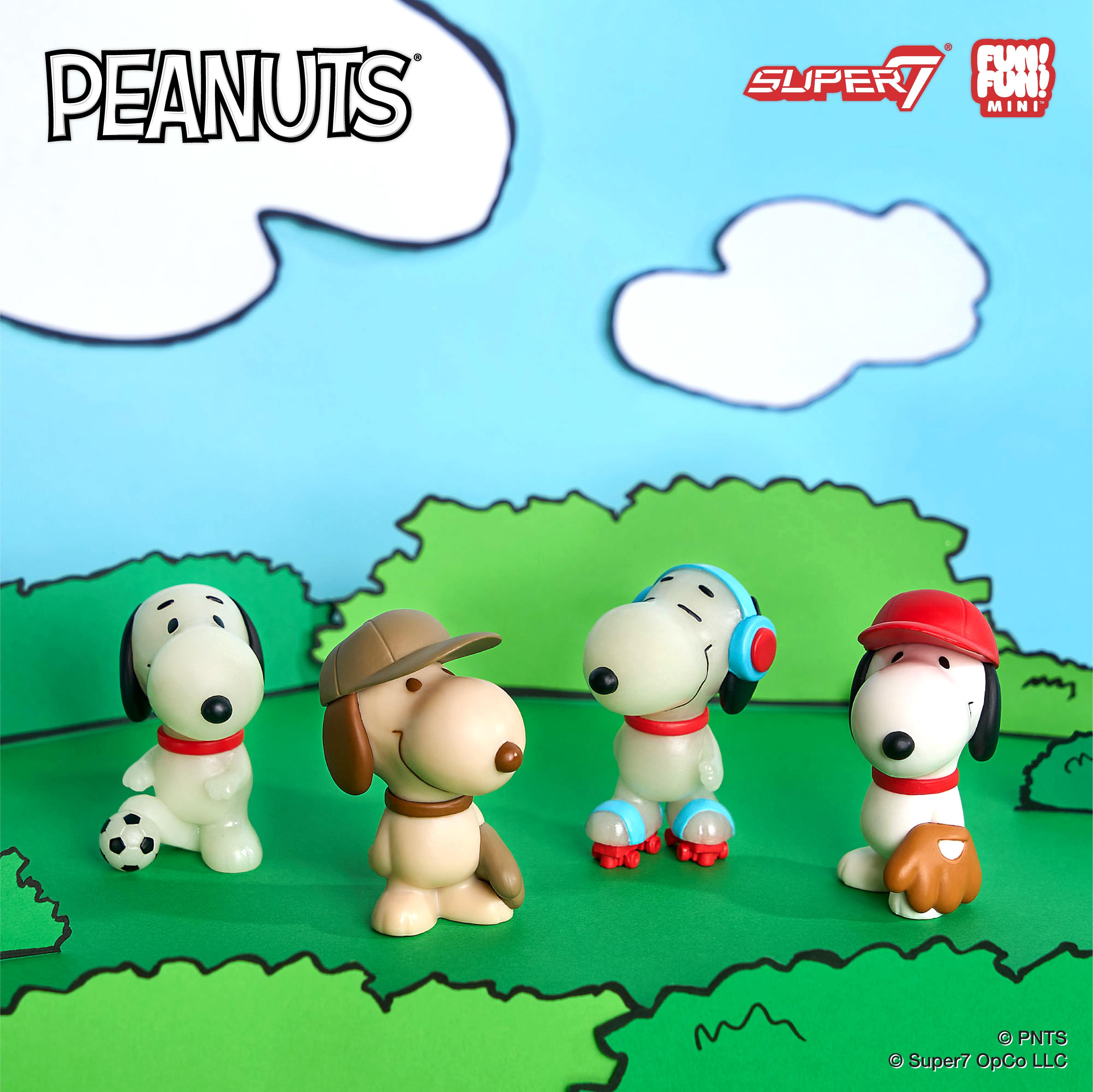 Super7 Peanuts Fun Fun Mini Athlete Snoopy blind box 9 buc