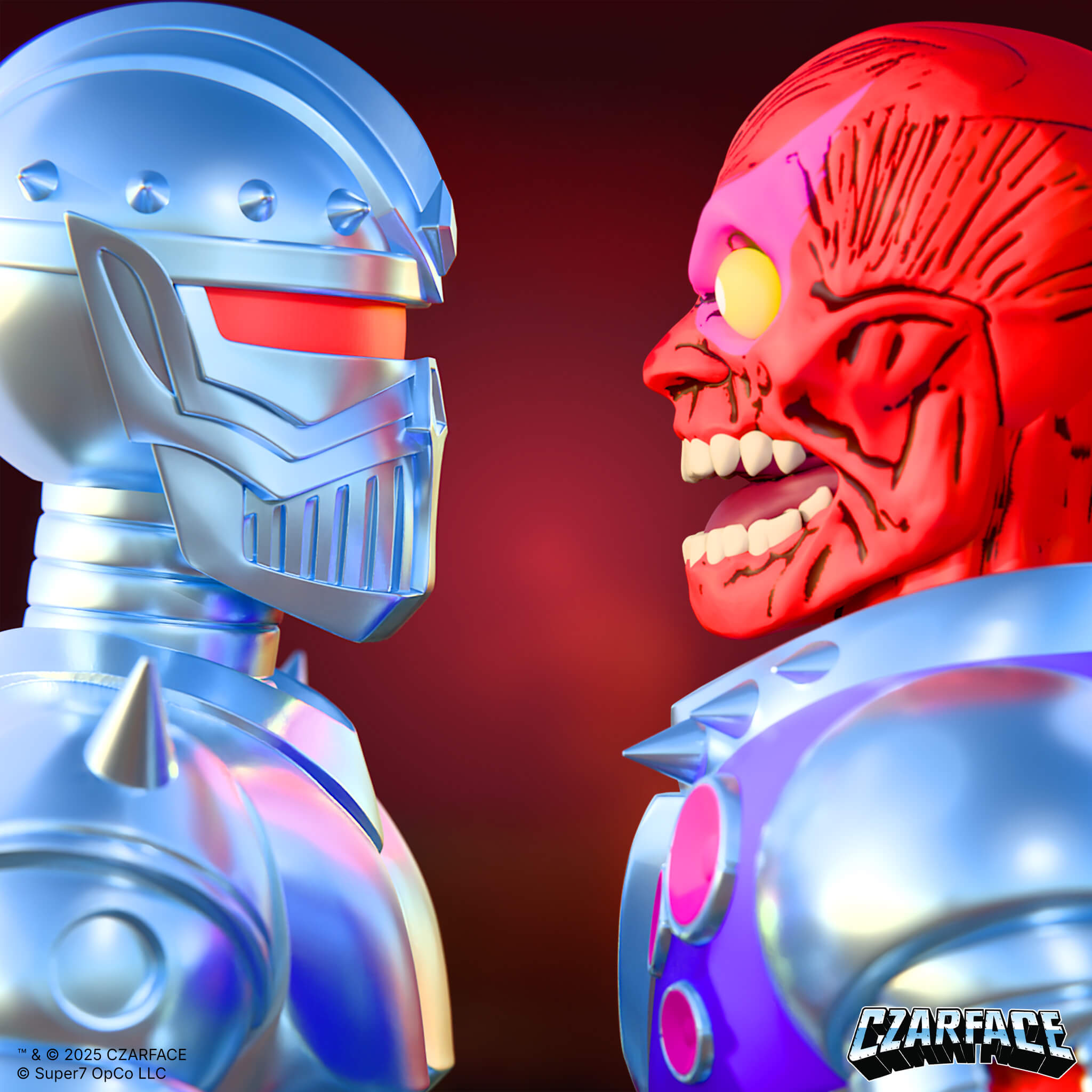 Super7 ReAction Czarface Frankie Pulitzer figurine set 2 buc metalizat