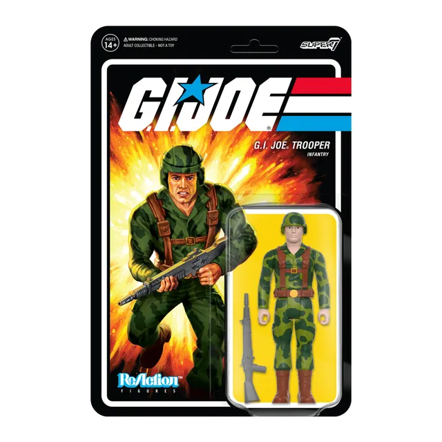 Super7 ReAction G.I. Joe Trooper figurina Clean Shaven Pink
