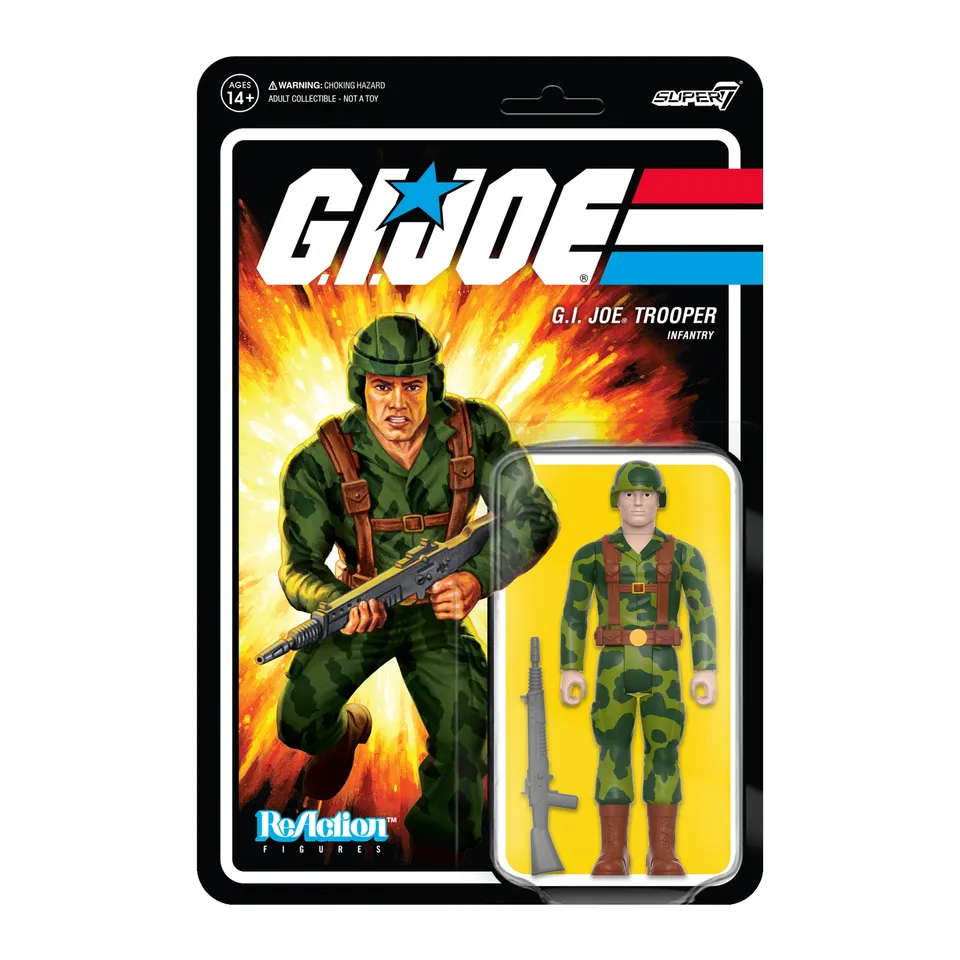 Super7 ReAction G.I. Joe Trooper figurina Clean Shaven Pink