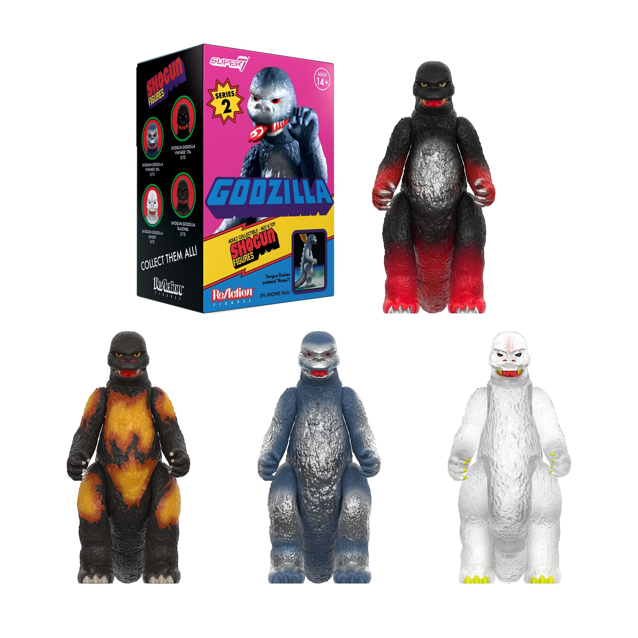 Super7 Toho Shogun V2 set 12 figurine blind box vintage