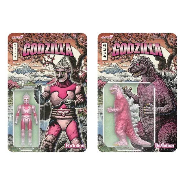 Super7 Toho ReAction set figurine Godzilla 54 Cherry Blossom