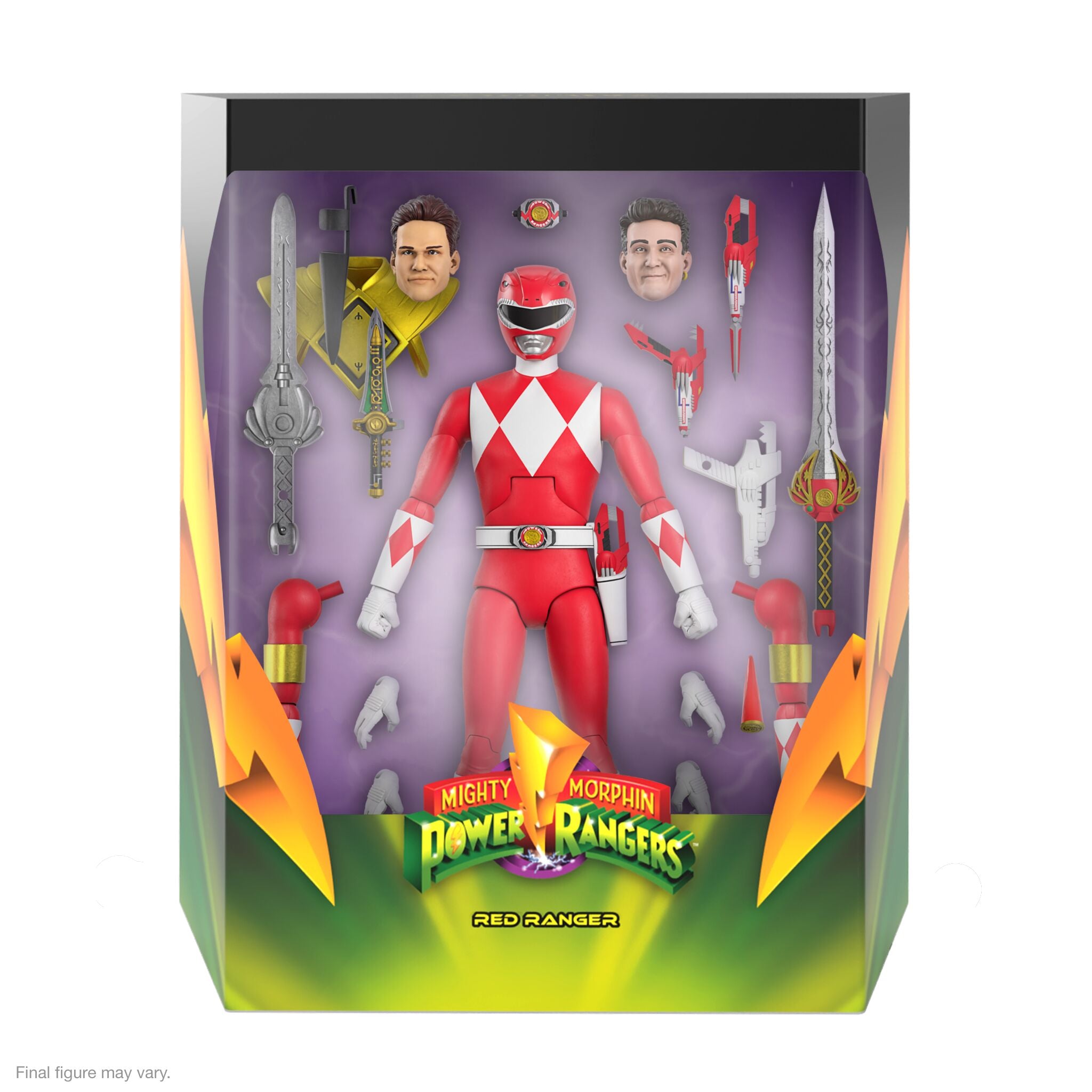 Super7 Ultimates Power Rangers Red Ranger figurina 18cm