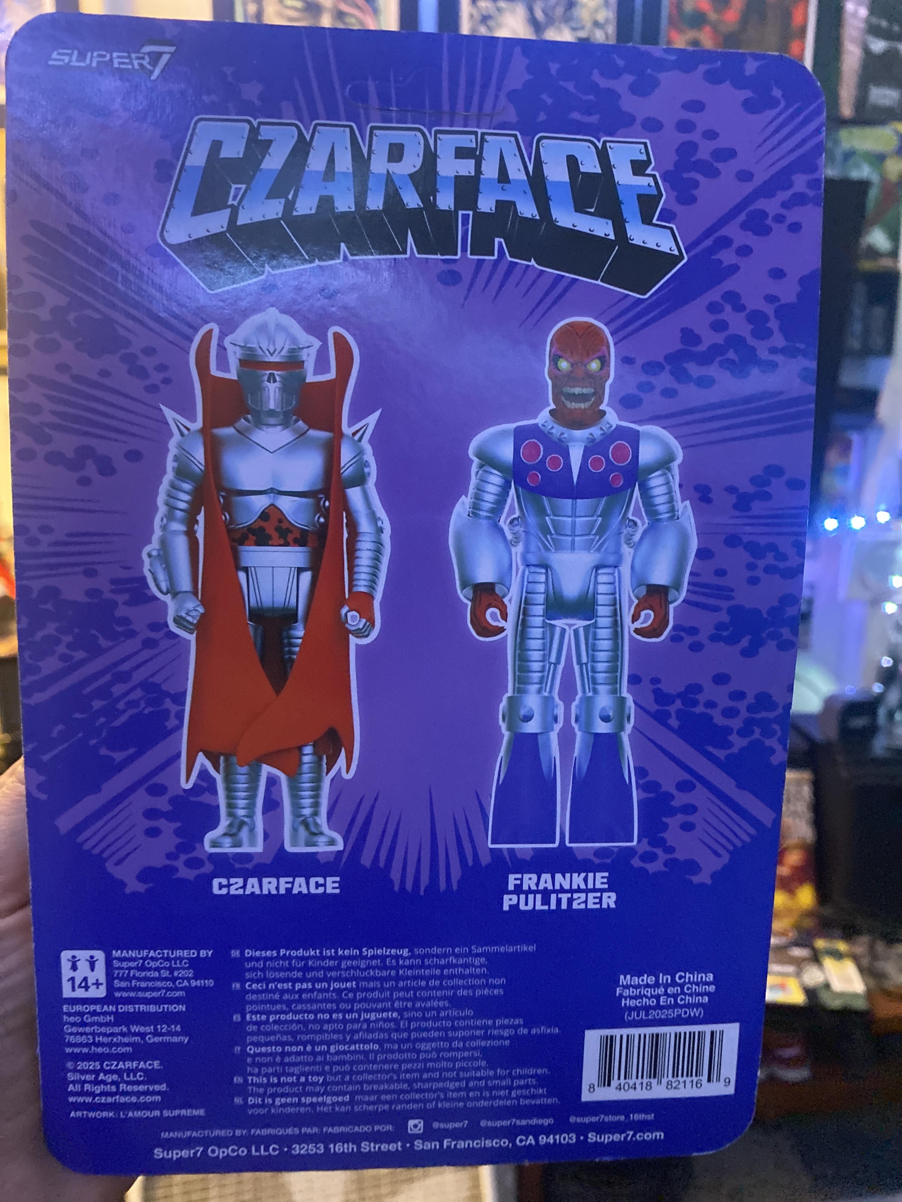Super7 ReAction Czarface Frankie Pulitzer figurine set 2 buc metalizat