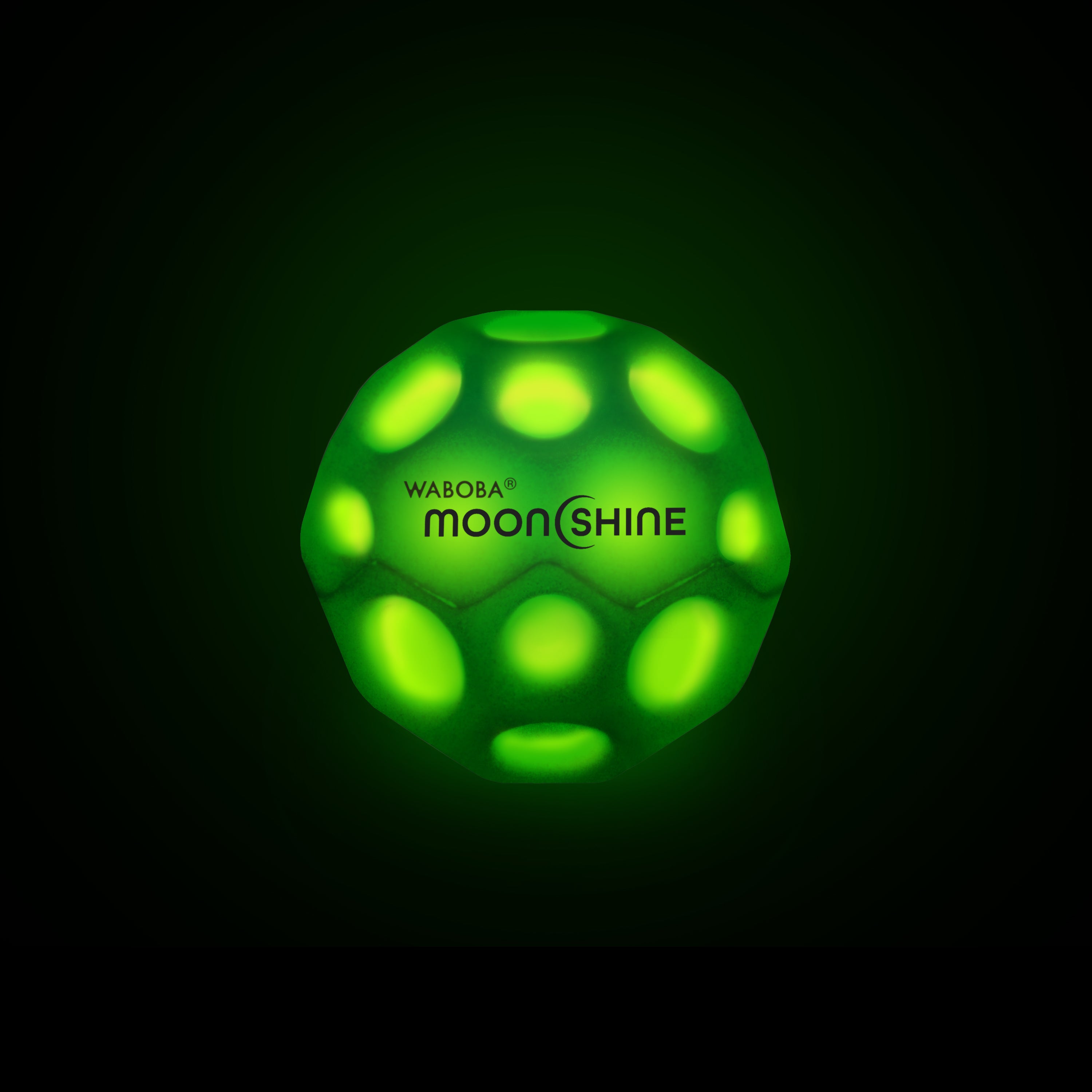 Waboba Moonshine minge luminoasa LED verde saritoare
