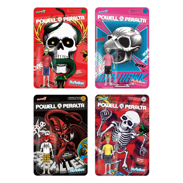 Super7 Powell-Peralta ReAction Wave 2 set 4 figurine skate