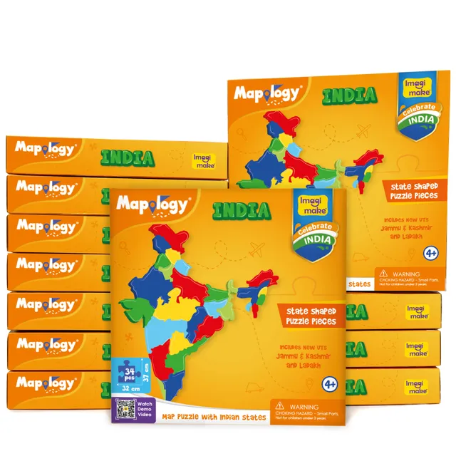 Imagimake Mapology States of India puzzle set 12 bucăți