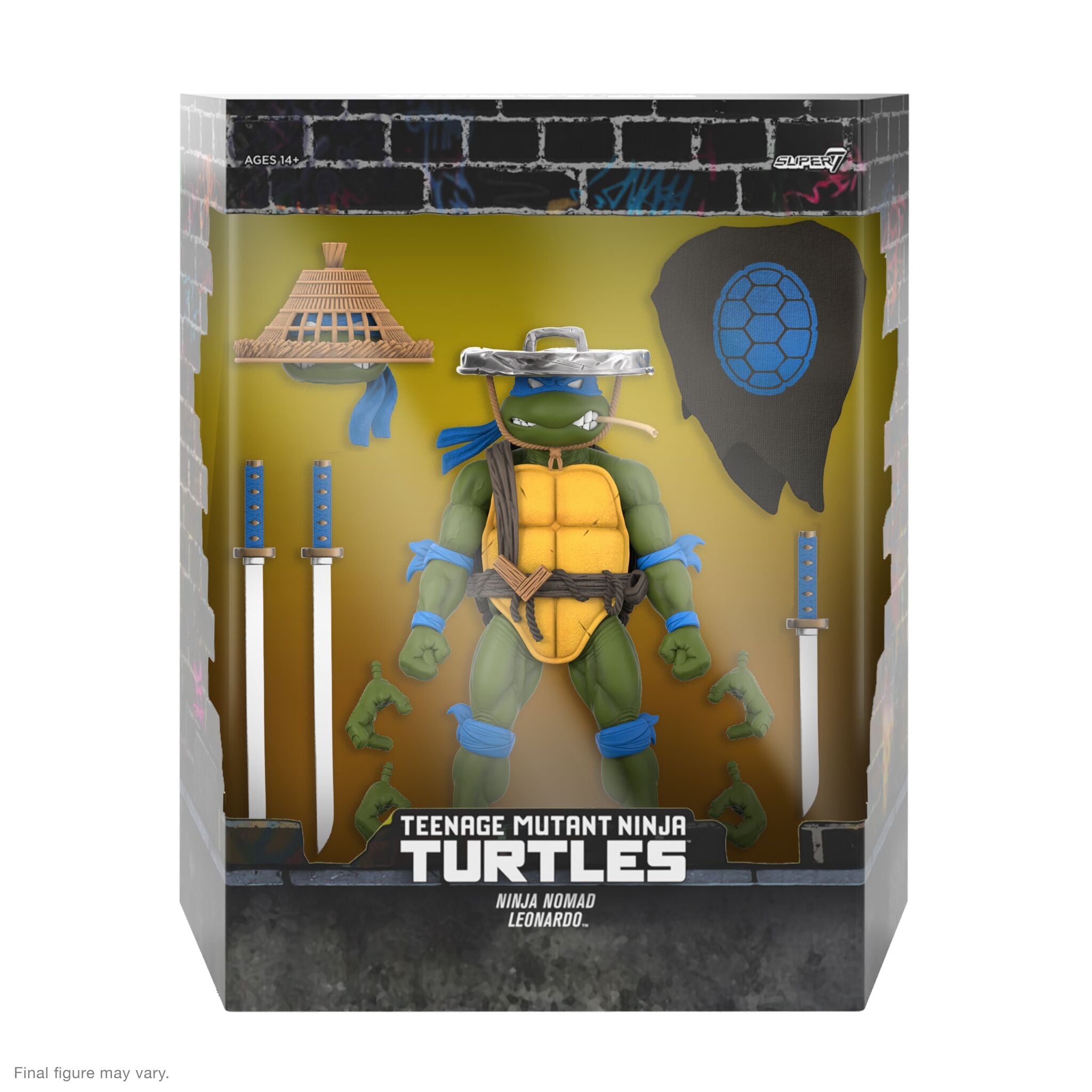 Super7 TMNT Ultimates Ninja Nomad Leonardo figurina 18cm