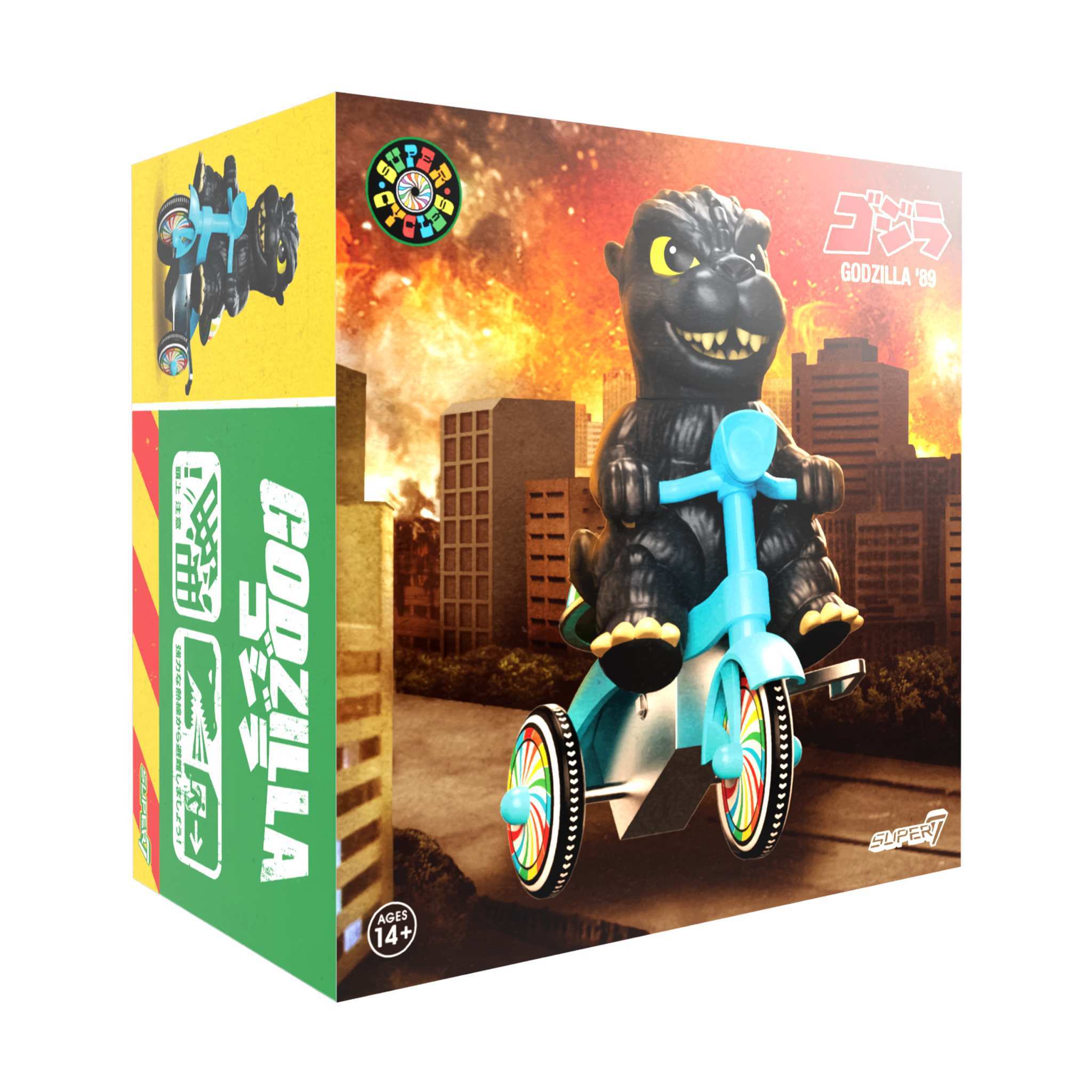 Super7 Toho Godzilla 89 tricicleta albastra cu sonerie