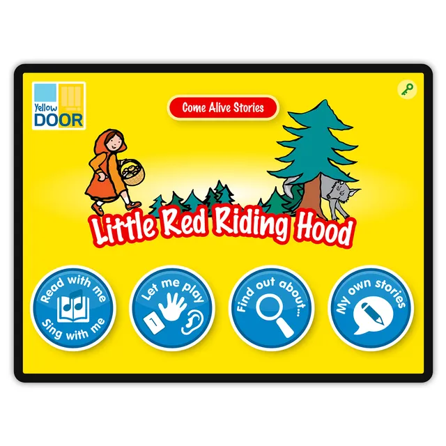 Yellow Door Little Red Riding Hood aplicație poveste interactivă