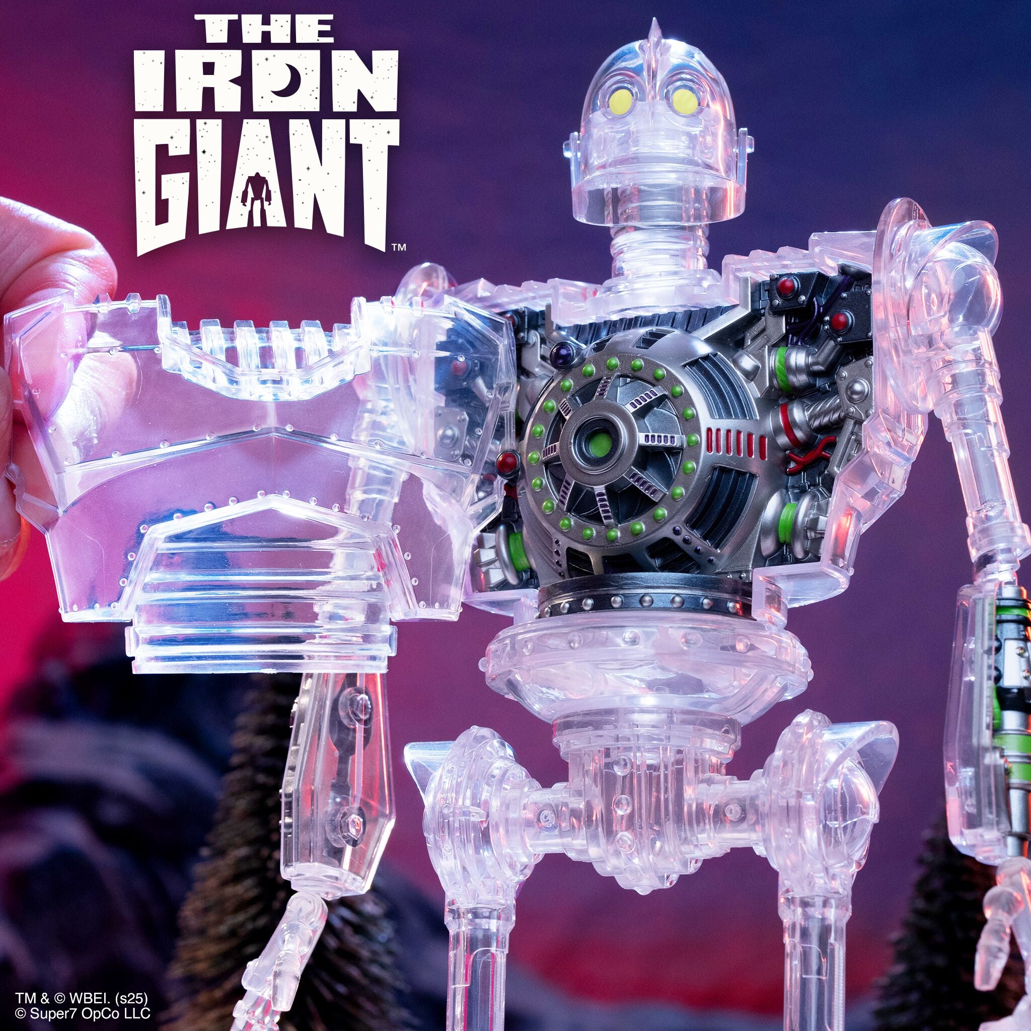 Super7 Iron Giant Super Cyborg figurina transparent 28 cm