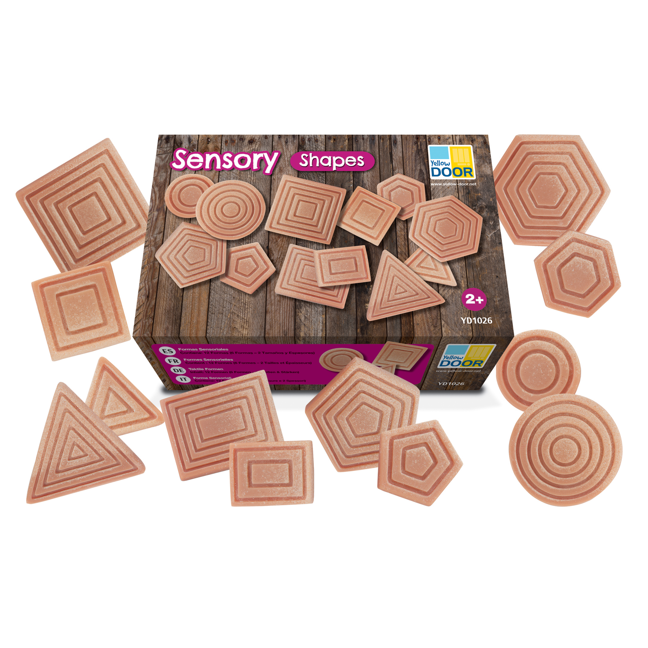 Yellow Door Sensory Shapes pietre senzoriale forme set 12 buc