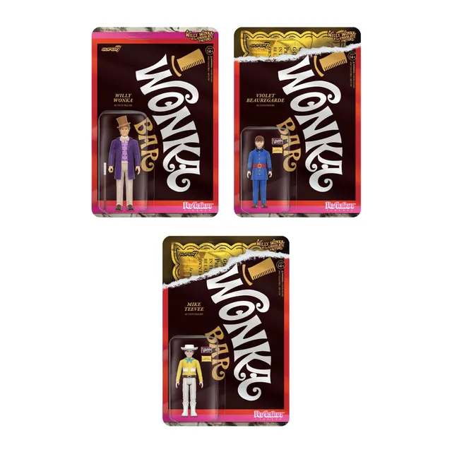 Super7 Willy Wonka ReAction set 3 figurine film 1971