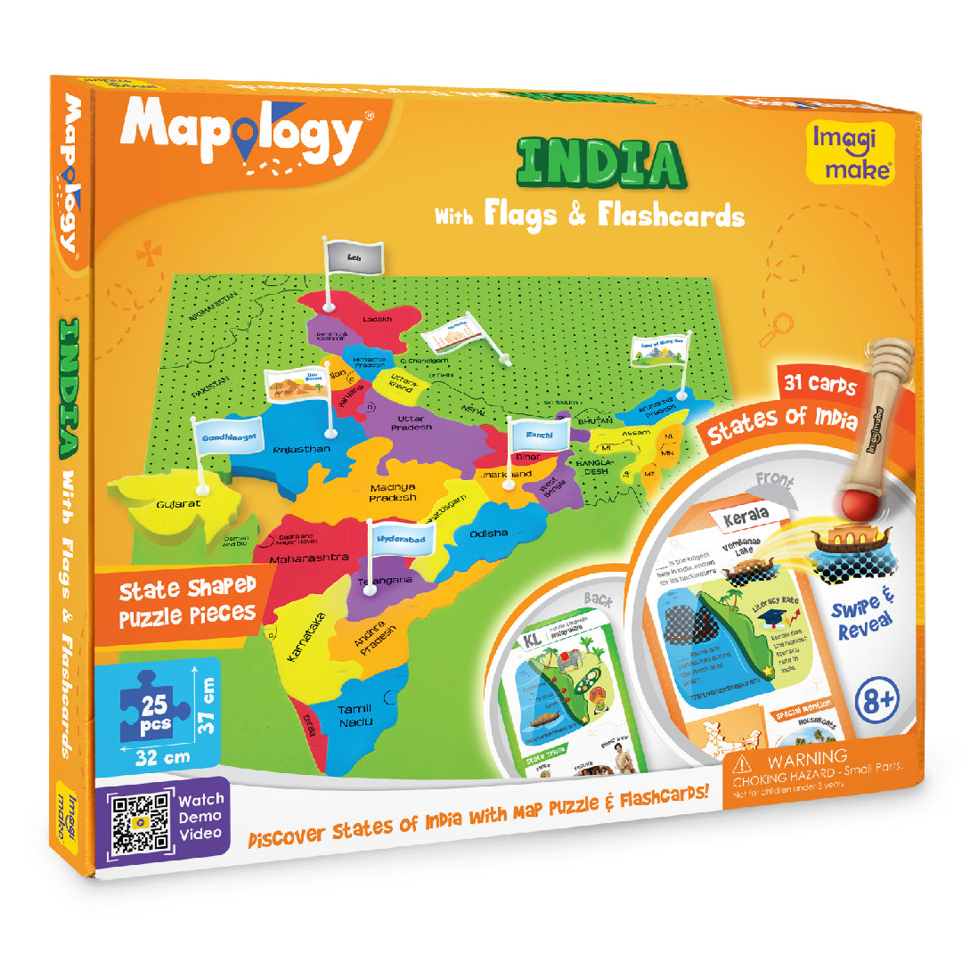 Imagimake Mapology India Discovery Pack puzzle 6 în 1