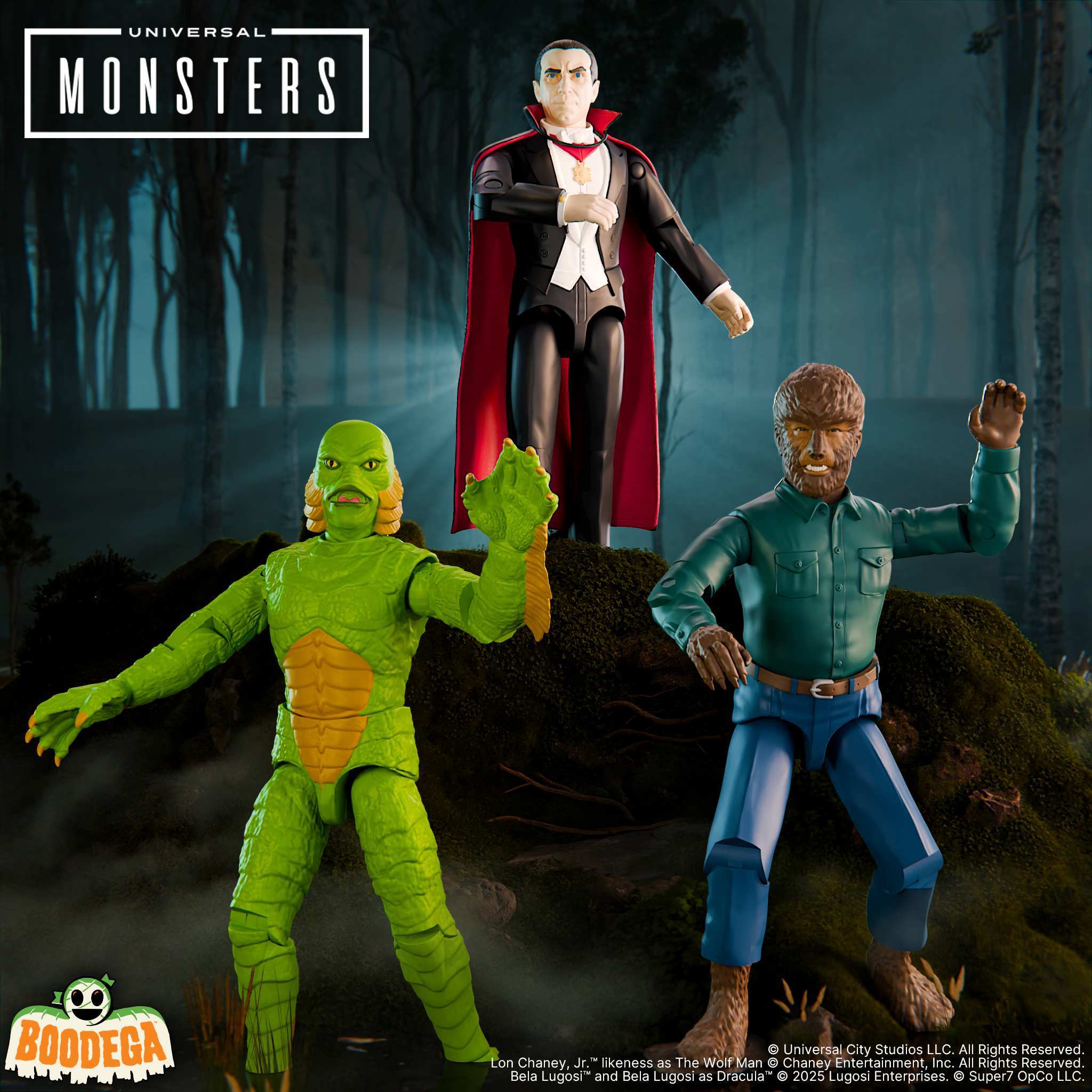 Super7 ReAction+ Universal Monsters Wave 1 set 3 figurine horror
