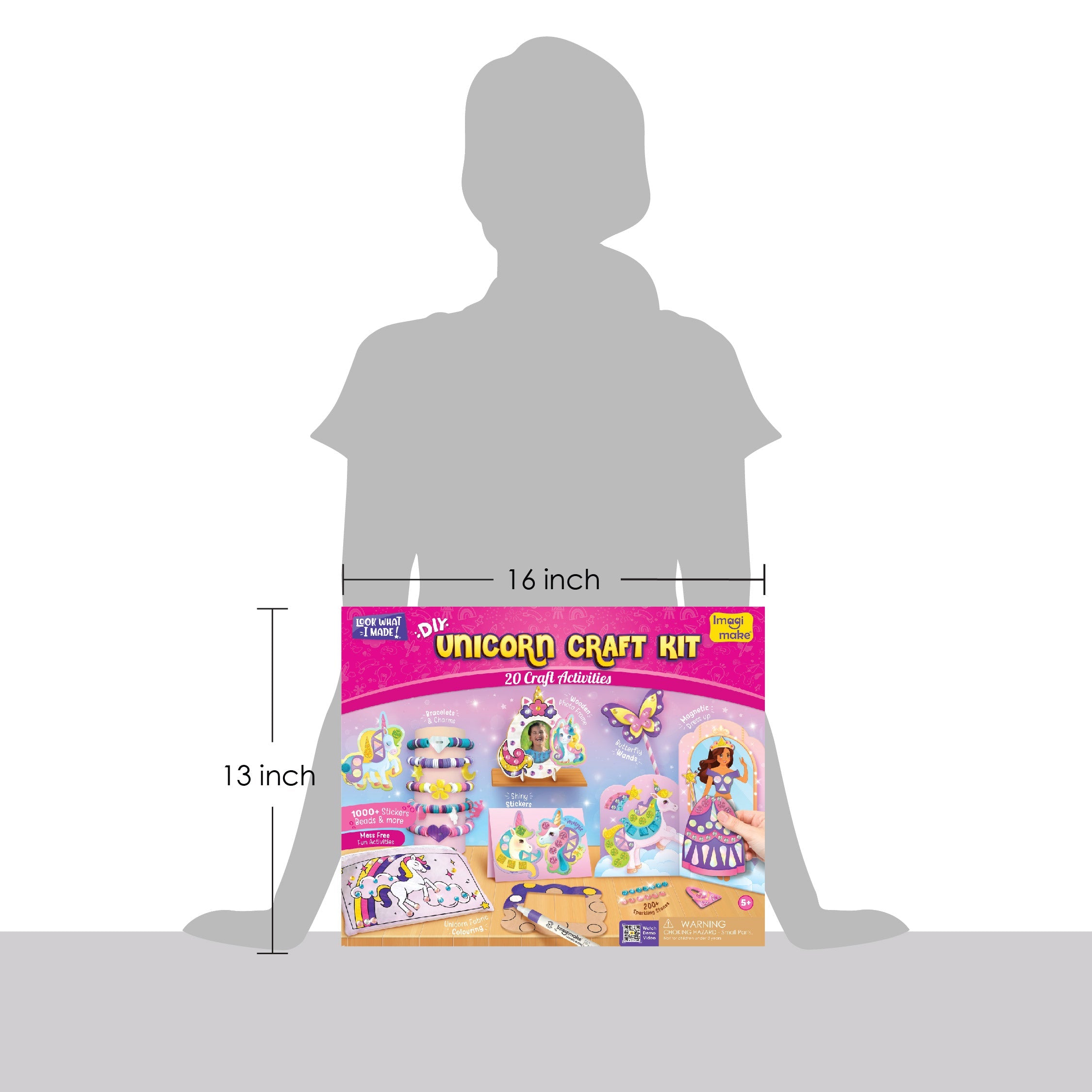 Imagimake Unicorn Craft Kit set creativitate fetite 5-9 ani