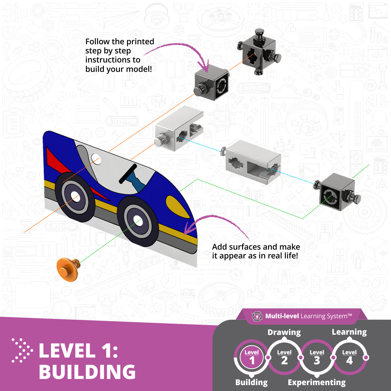 Engino STEAM Labs Inertia kit constructie 2 modele 8+