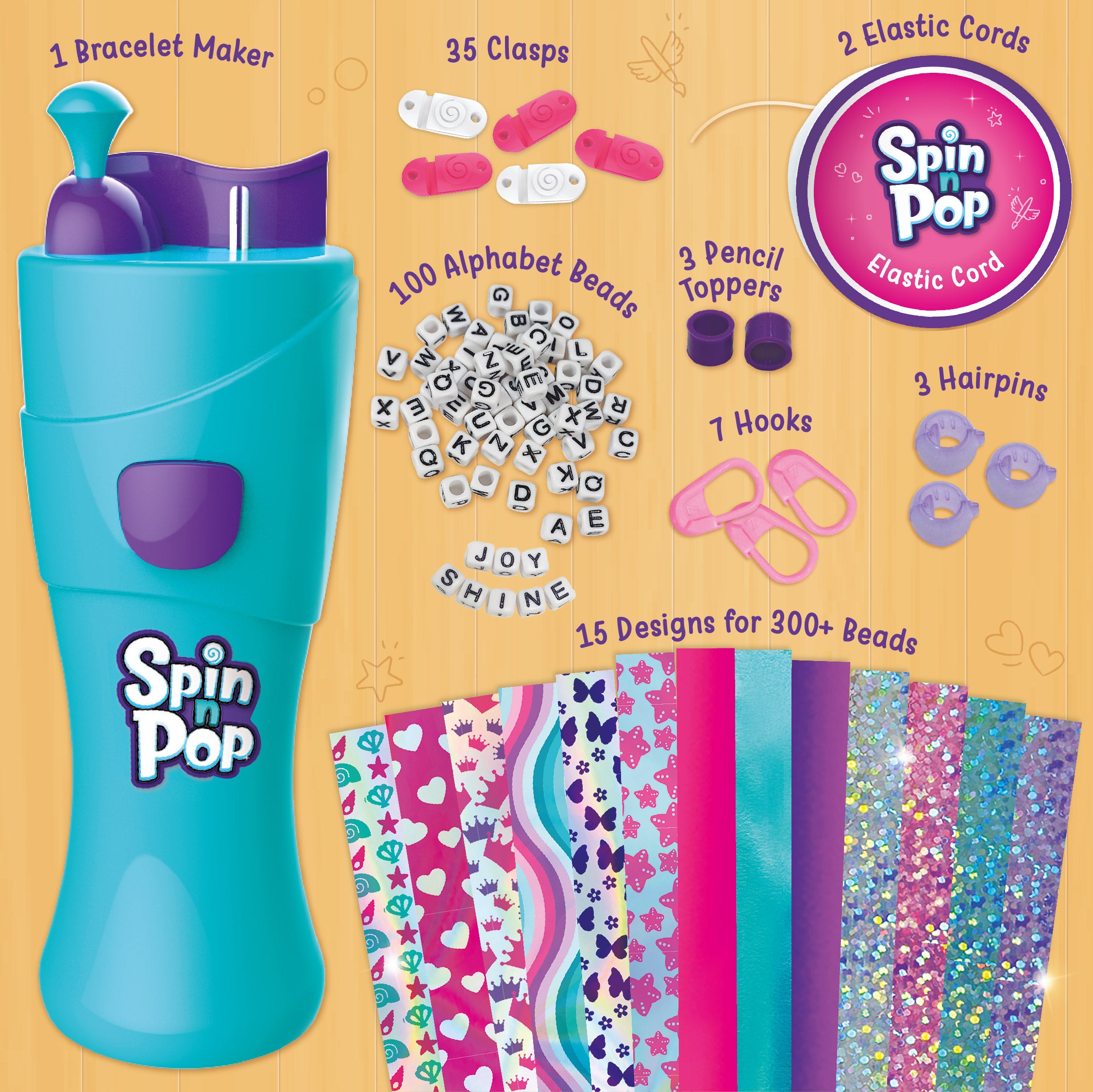Imagimake Spin n Pop Beads Studio set bratari 300 margele