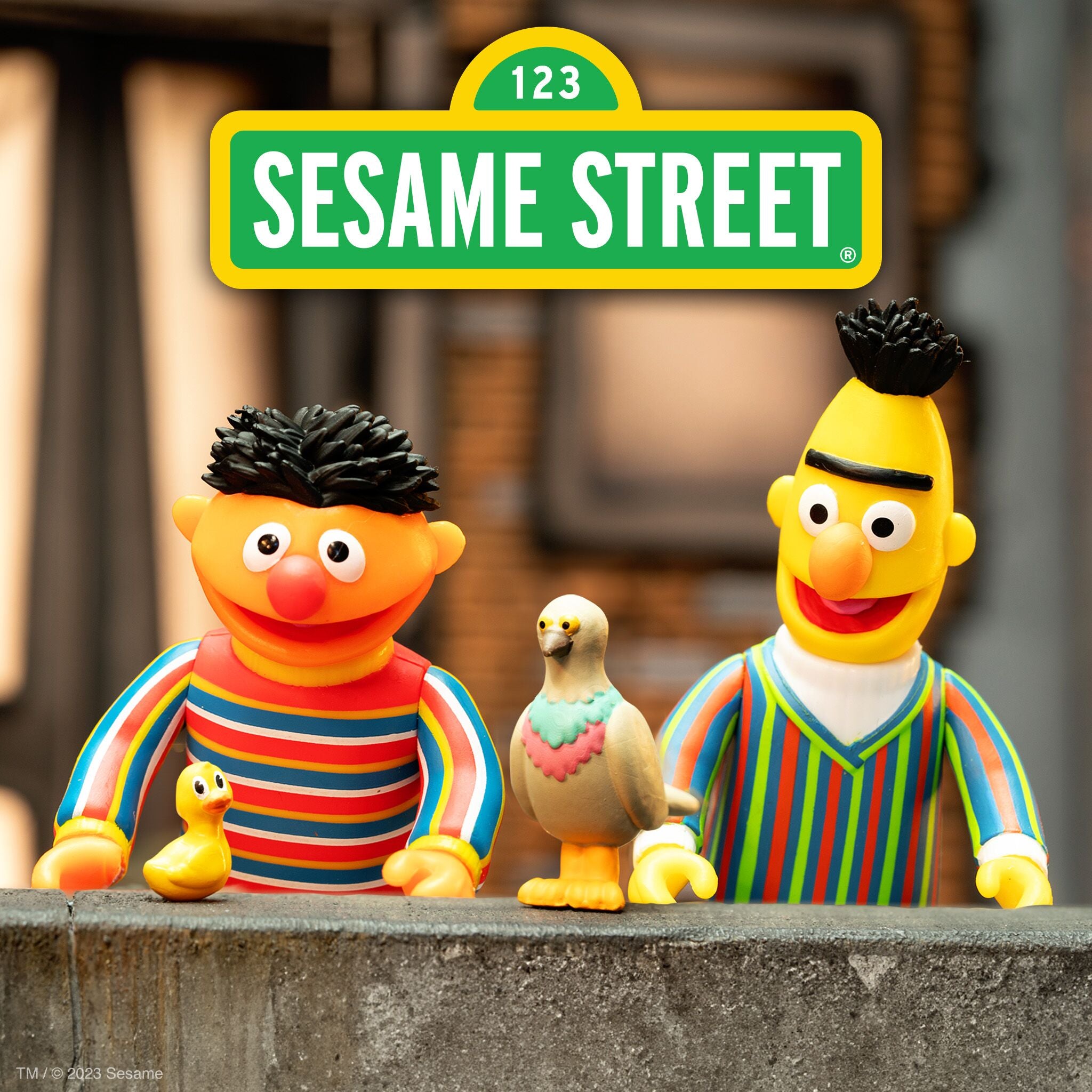 Super7 ReAction Sesame Street Wave 01 Ernie figurină cu rățușcă