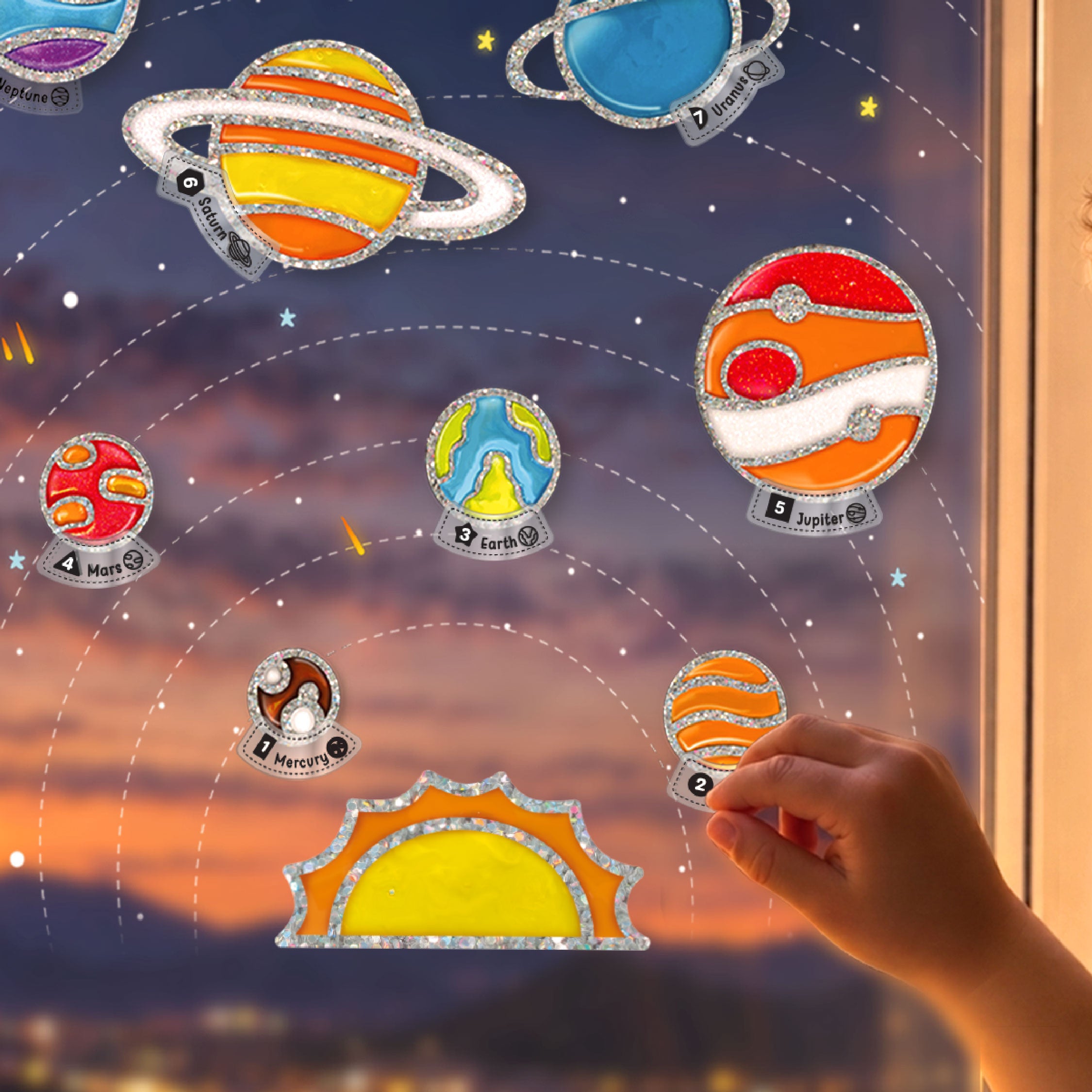 Imagimake Jelly Stickers Sistem Solar set pictura 25 sabloane