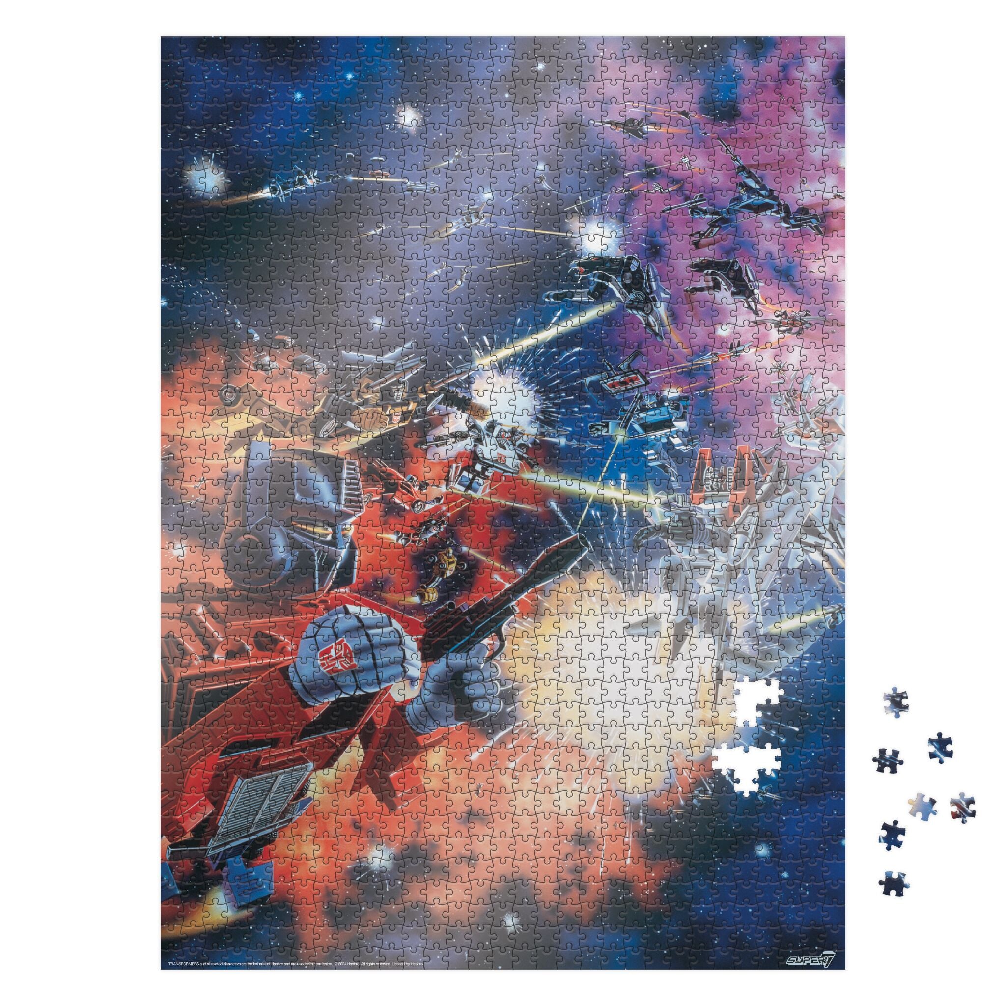Super7 Transformers Space Fight puzzle 1000 piese crom