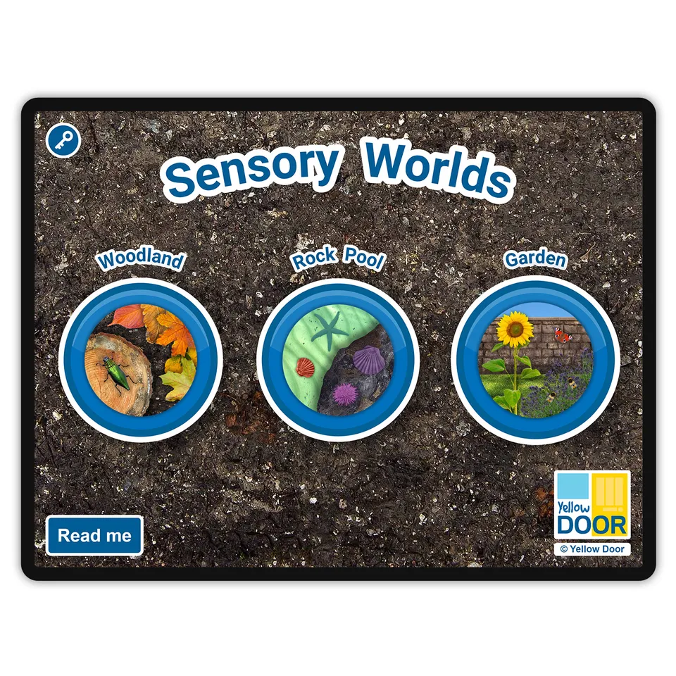 Yellow Door Sensory Worlds aplicatie senzoriala 3 lumi