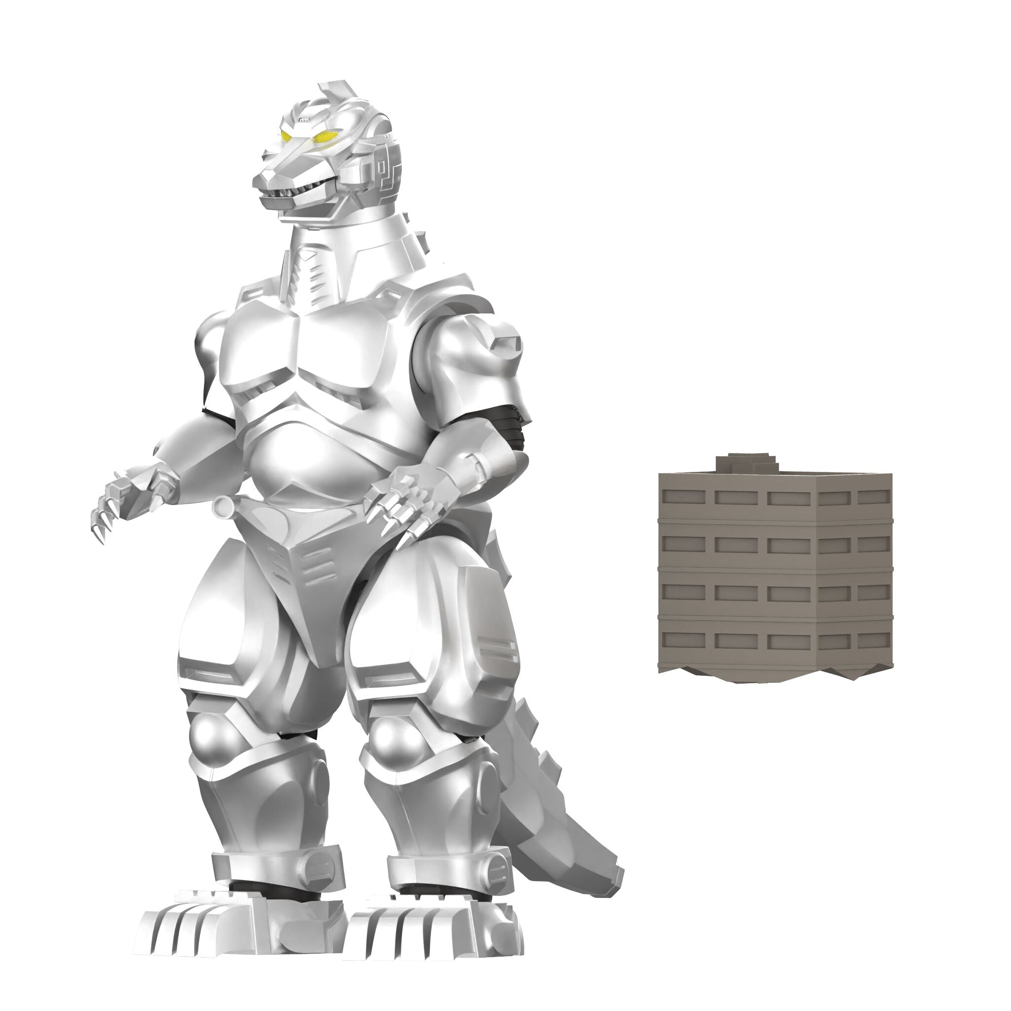 Super7 Toho Mechagodzilla II 1993 figurina 14 cm cladire