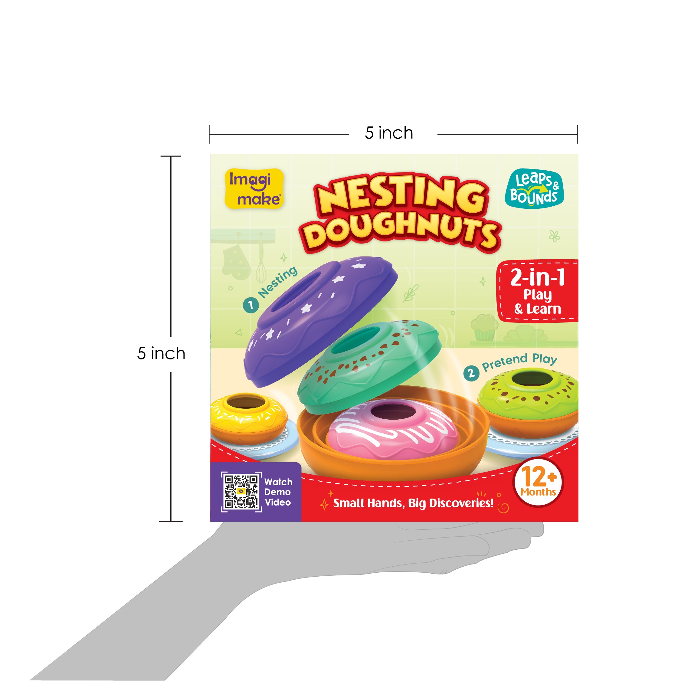 Imagimake Leaps Bounds Nesting Doughnuts jucarie 5 cuiburi