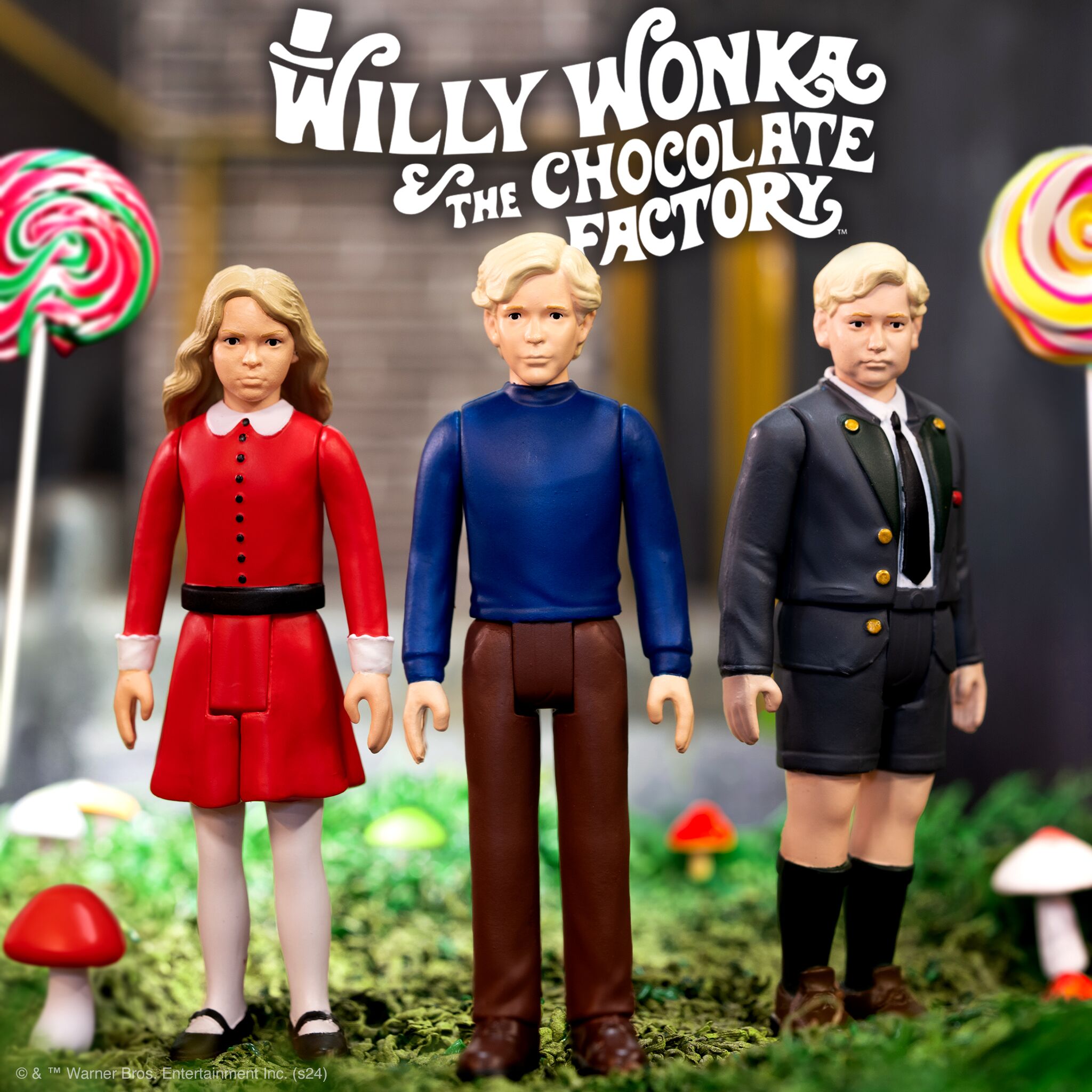 Super7 Willy Wonka Charlie Bucket figurina bilet auriu