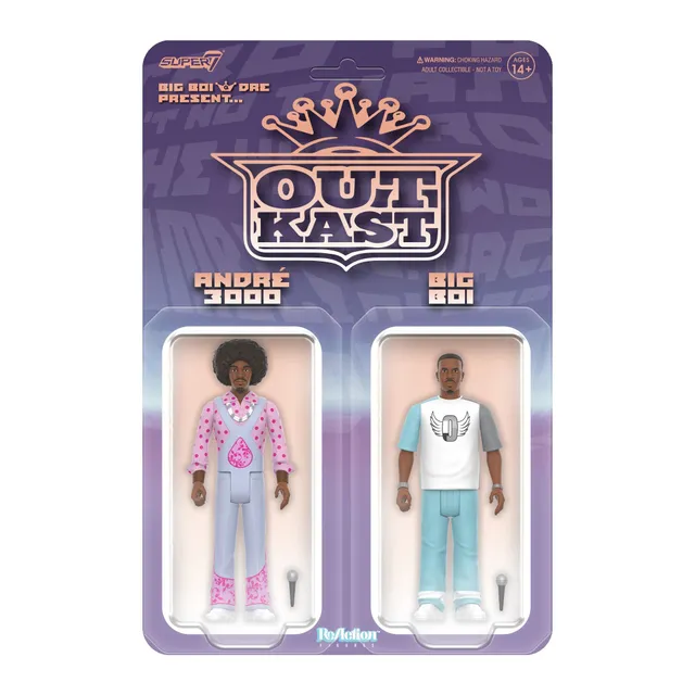 Super7 ReAction OutKast Big Boi & Dre Present figurine set 2 buc hip-hop