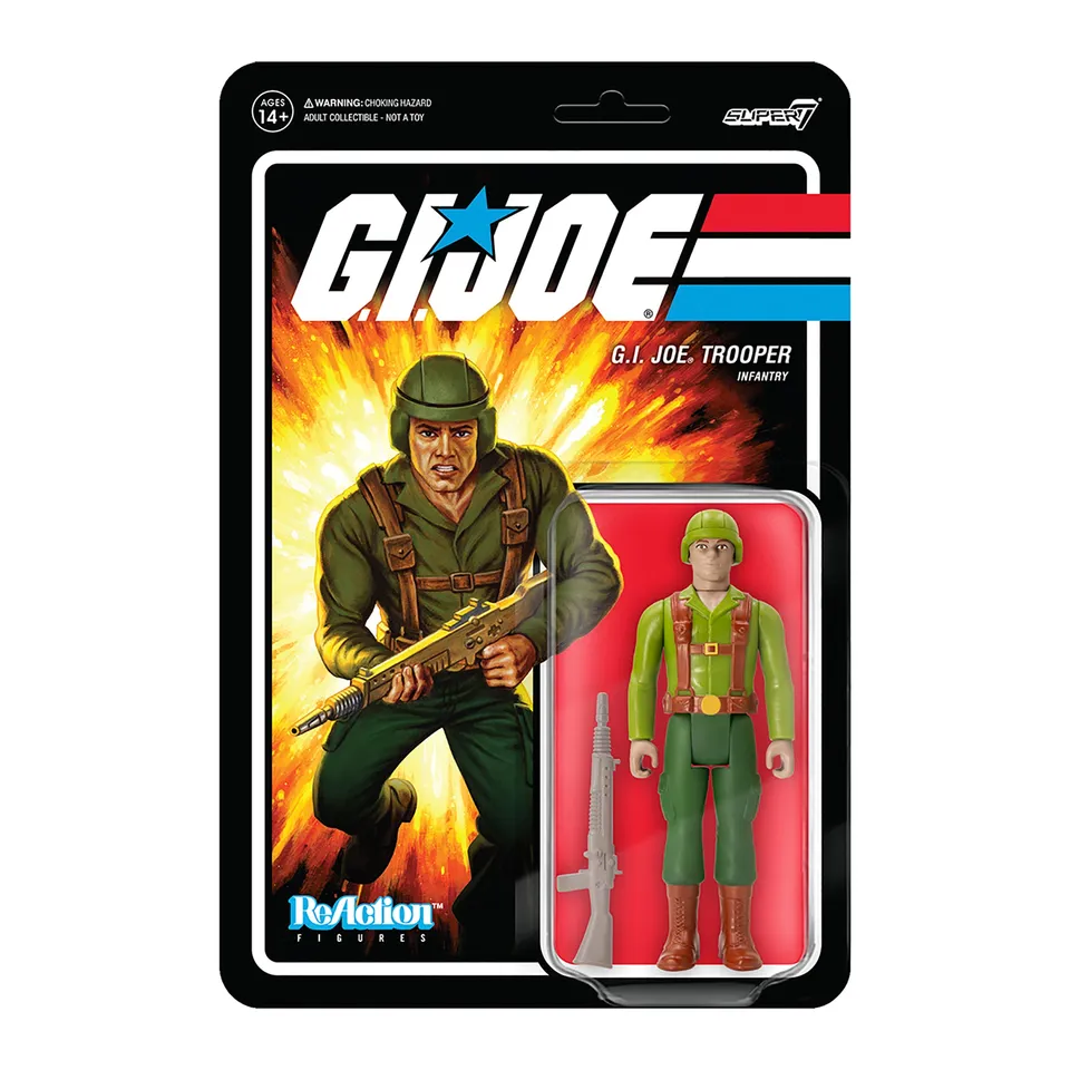 Super7 ReAction G.I. Joe Greenshirt Tan figurina 9,5 cm