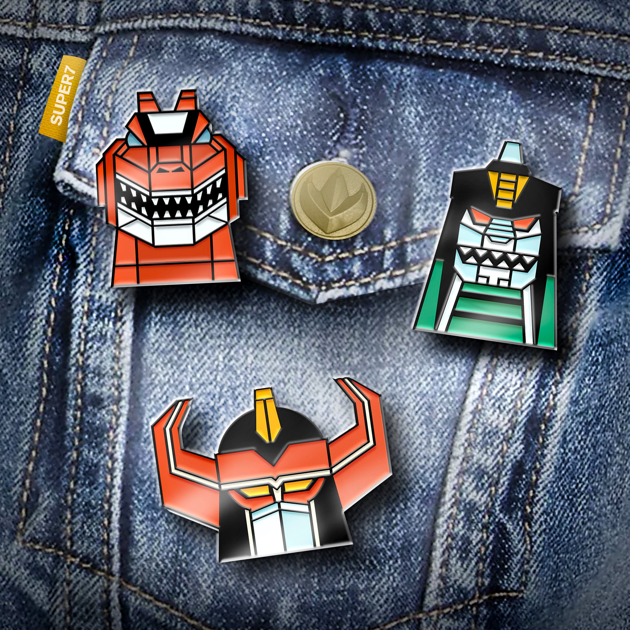 Super7 Power Rangers T-Rex Zord pin metal 2,5 cm