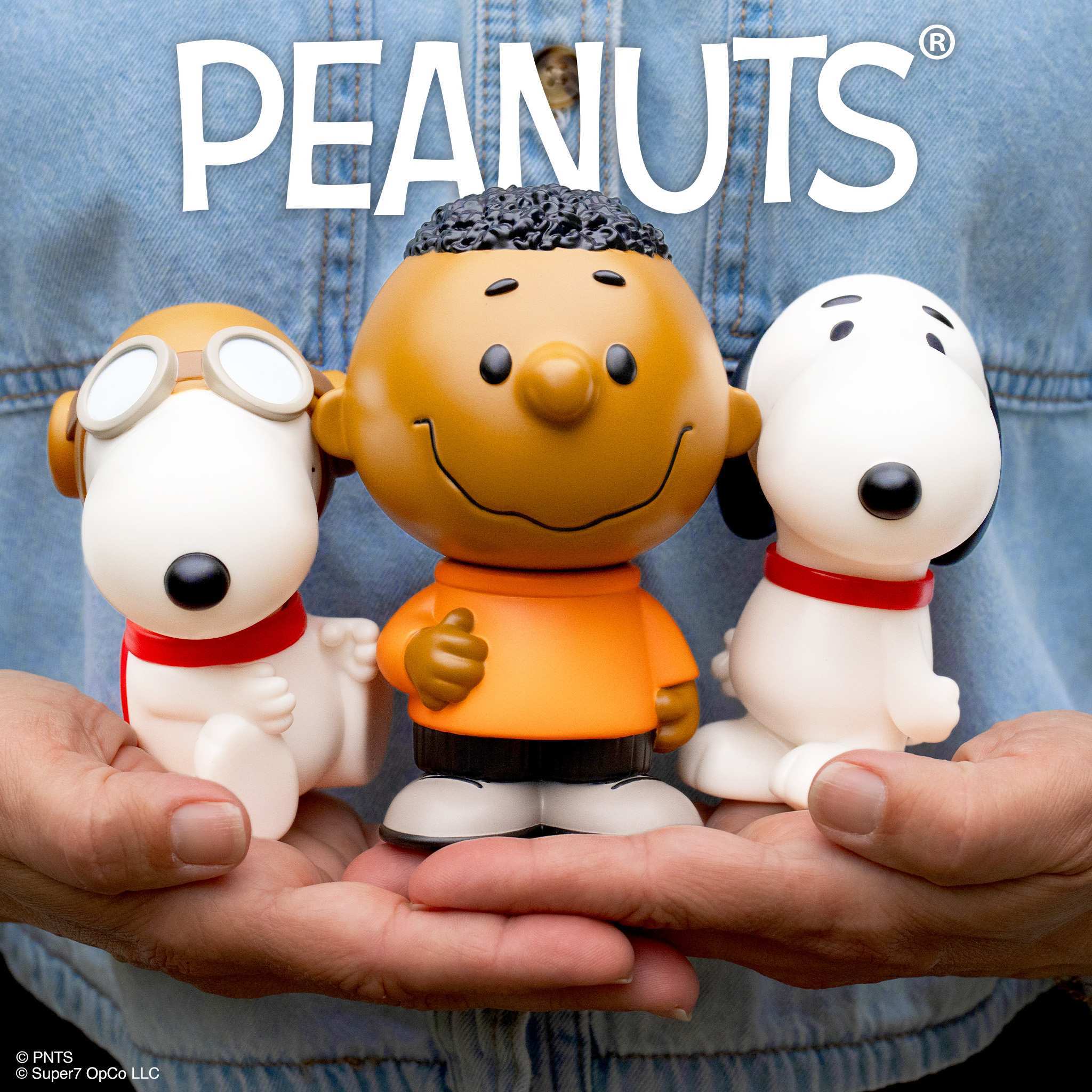 Super7 Fun Fun Peanuts set 3 figurine vinil Snoopy Franklin