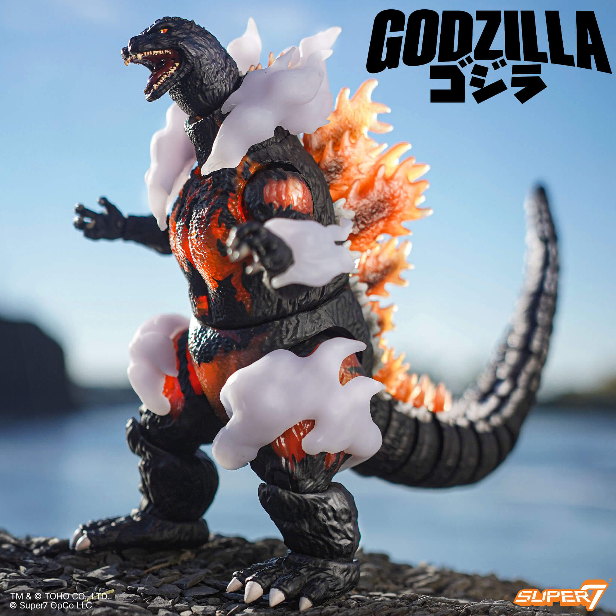 Toho ULTIMATES Wave 2 Burning Godzilla figurina 20 cm fum