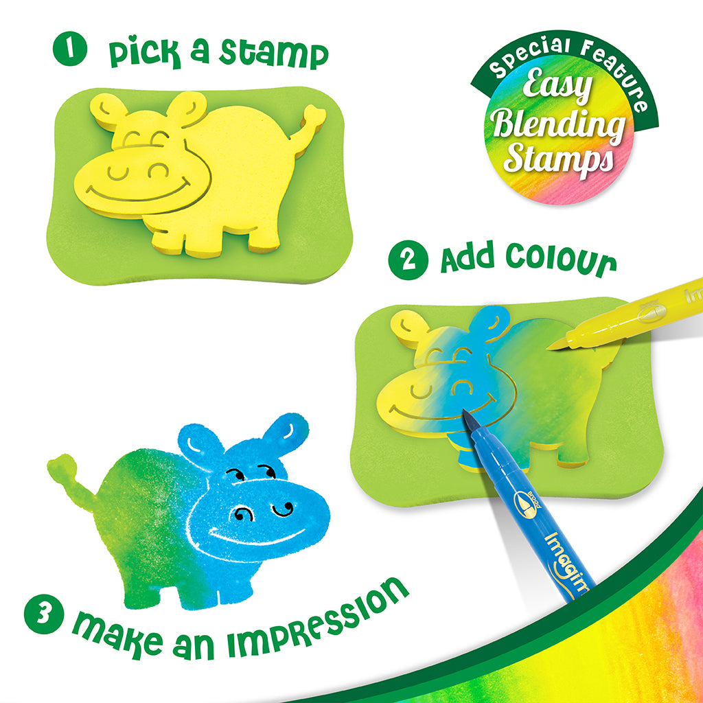 Imagimake Stamp Art Jungle set stampile 6 stampile 3+ ani